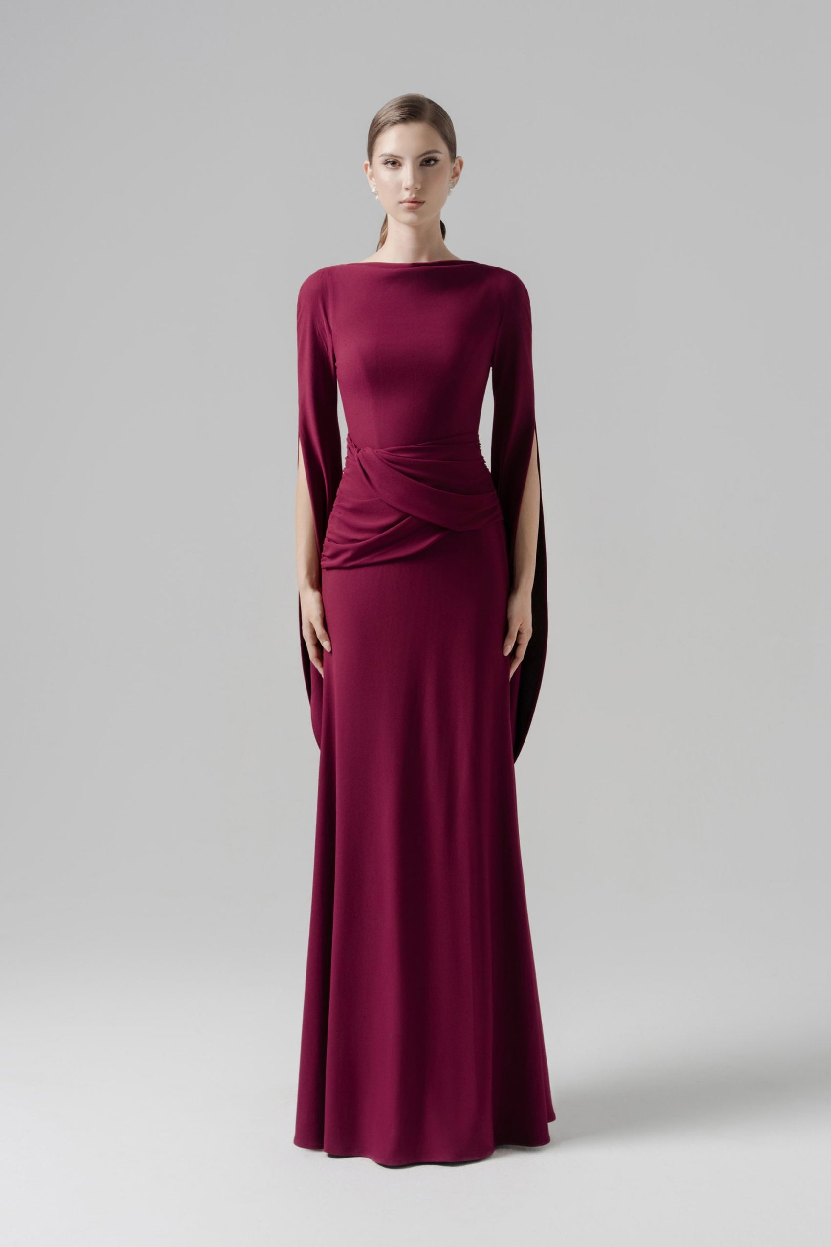 Moonlit Gaze Dress in claret image 0