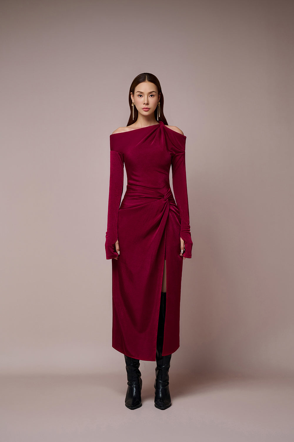 Claudia Off-the-shoulder Pencil Dress