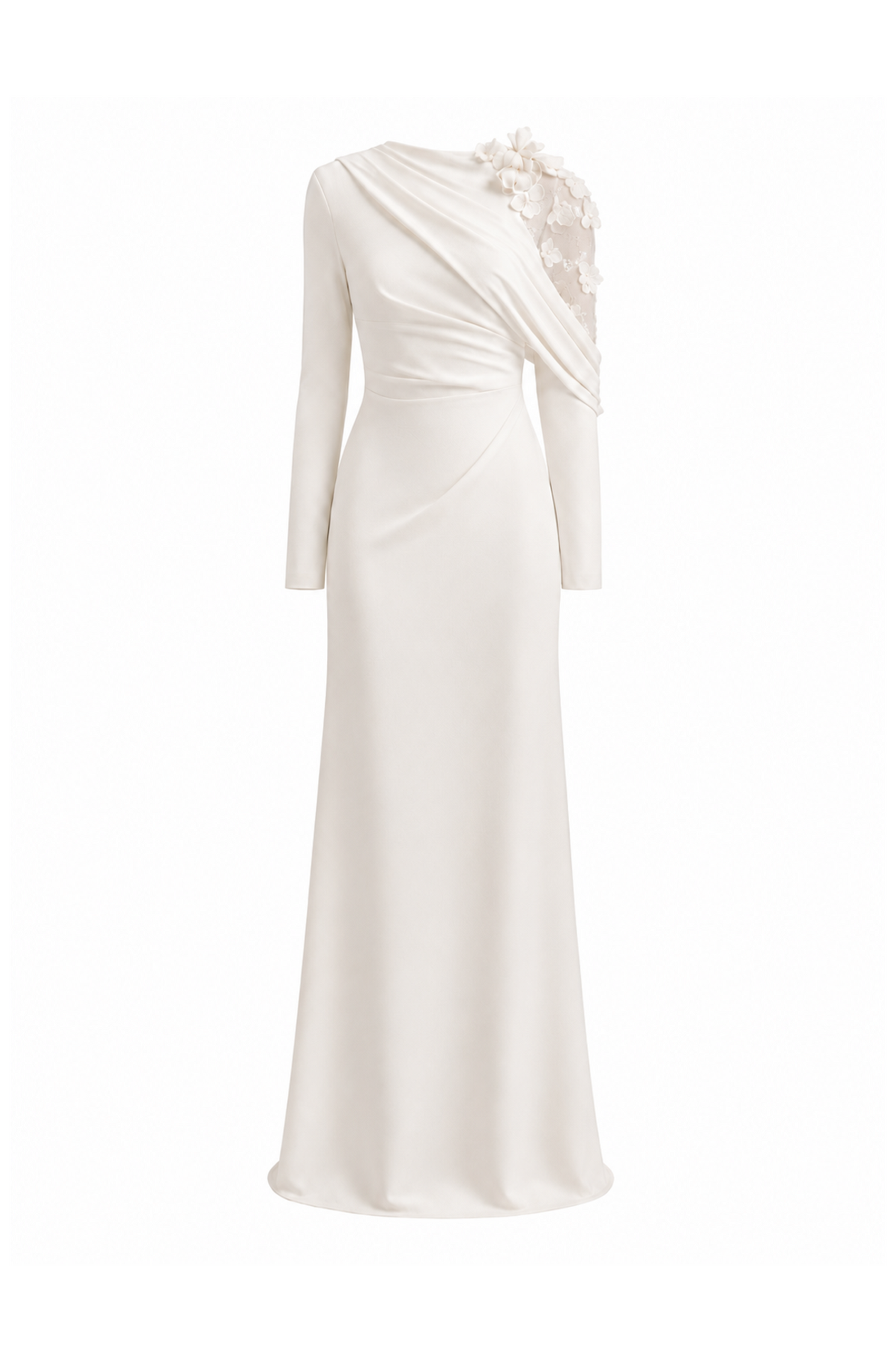 Lace Halo Midi in Cream