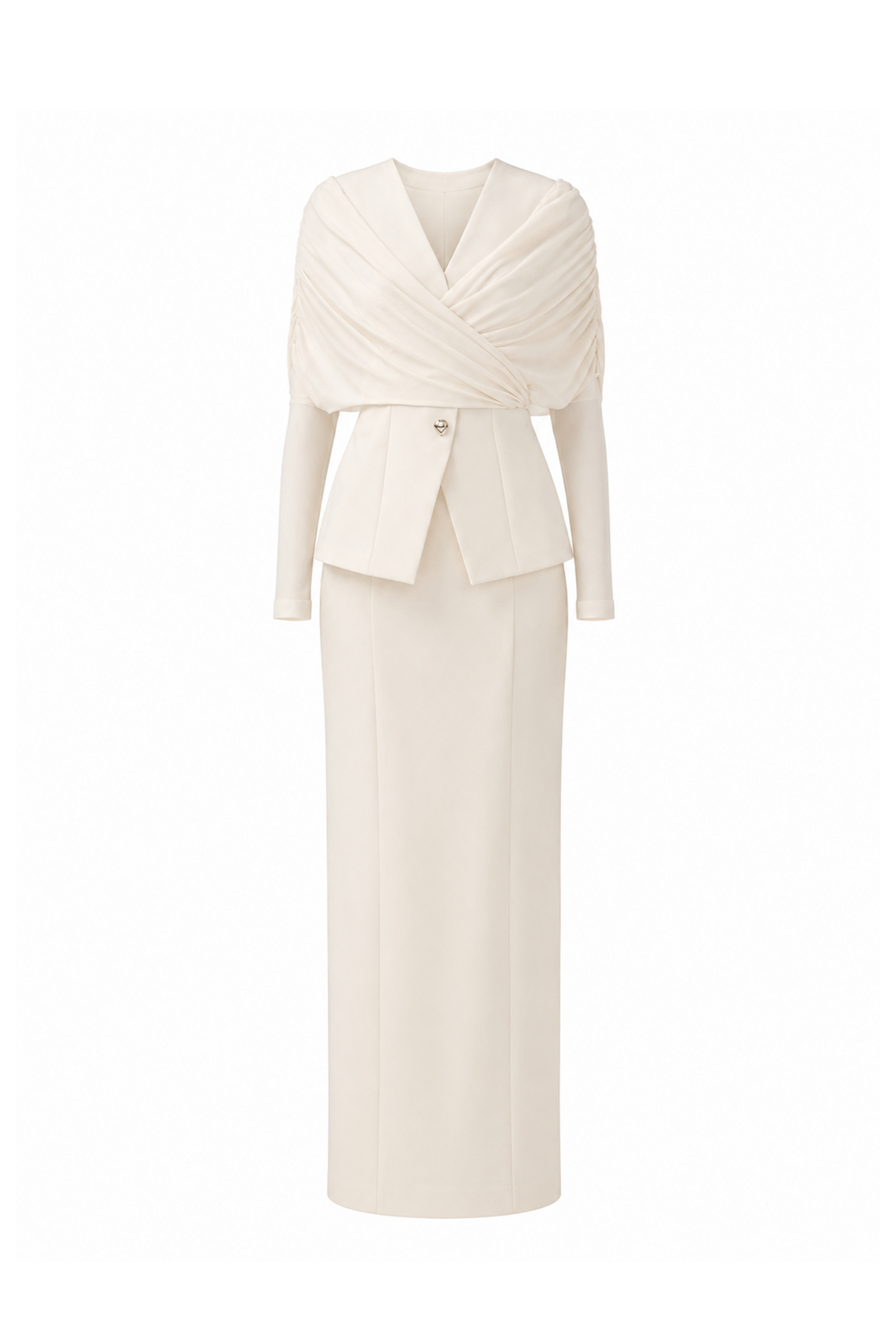 Stillness Cream Set (Blazer & Skirt)