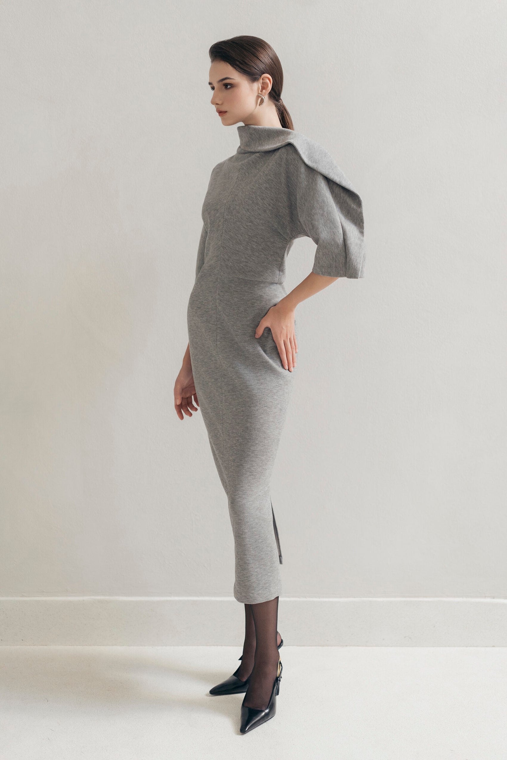 Grey Wrap Dress image 2