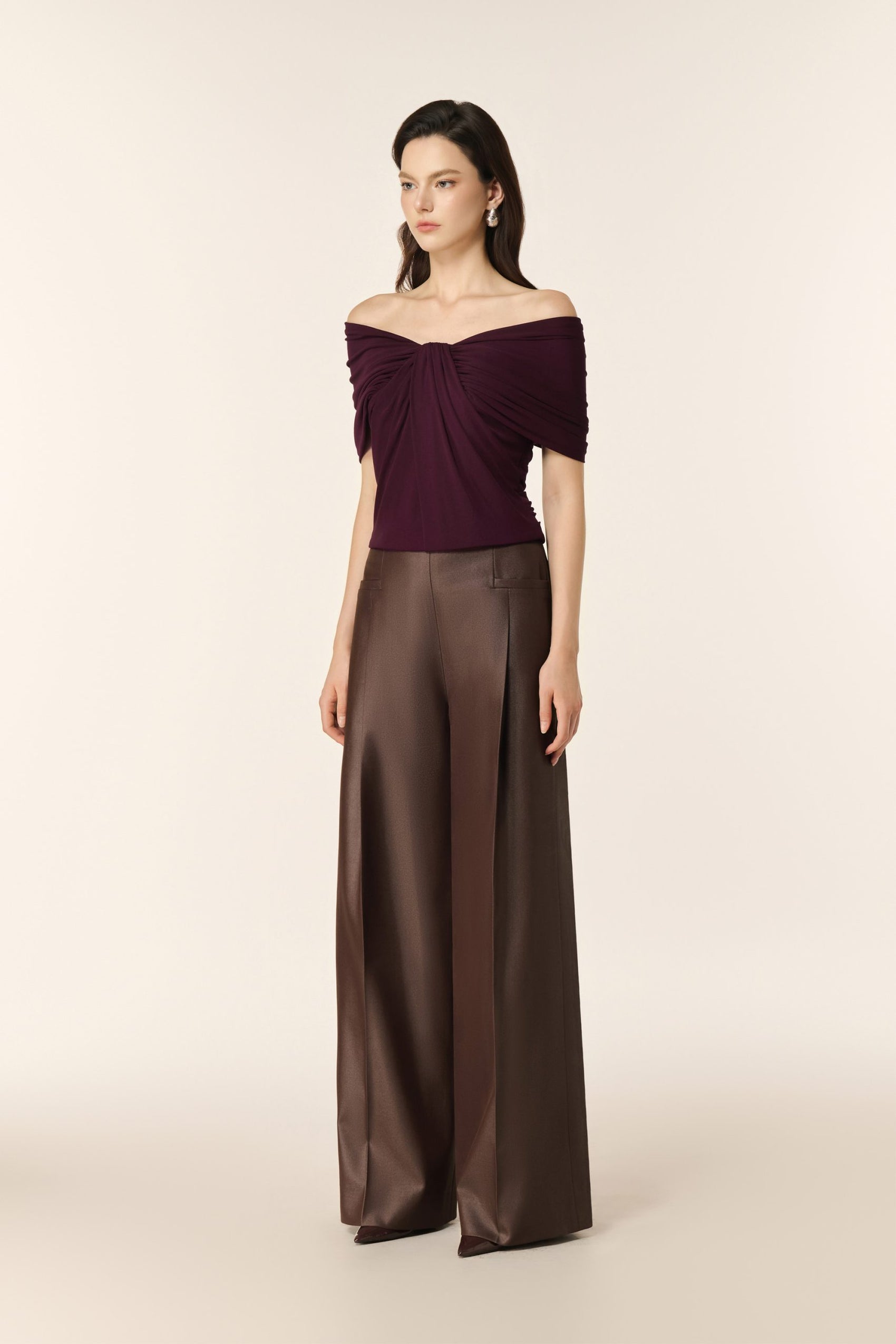 Ripple Croptop in Blackberry image 1