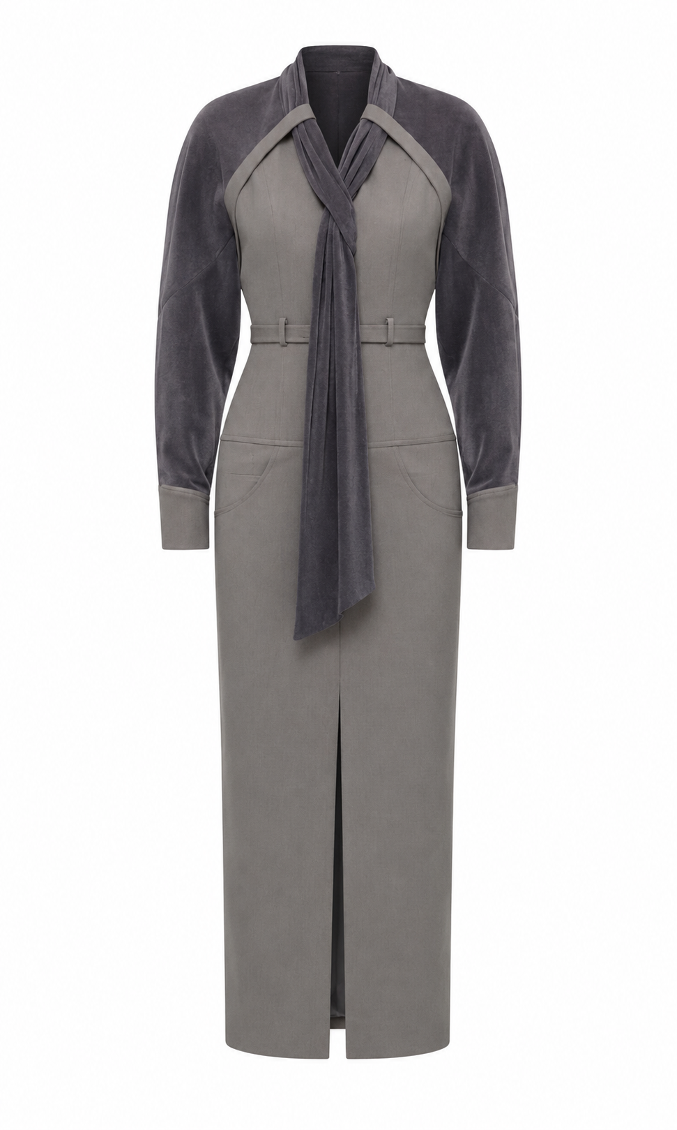 Contour Scarf-Neck Pencil Dress