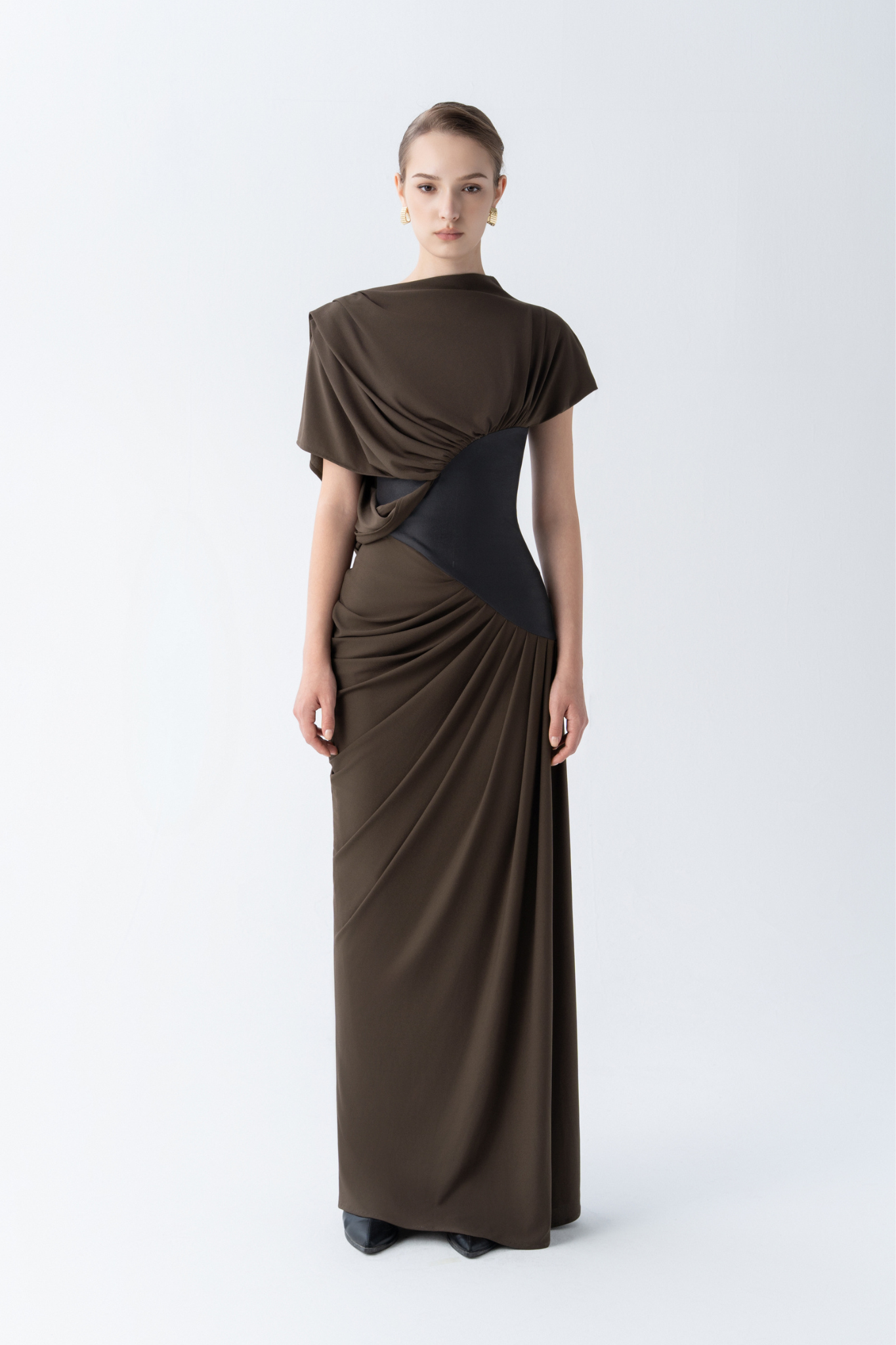 Umber Eclipse Midi Dress
