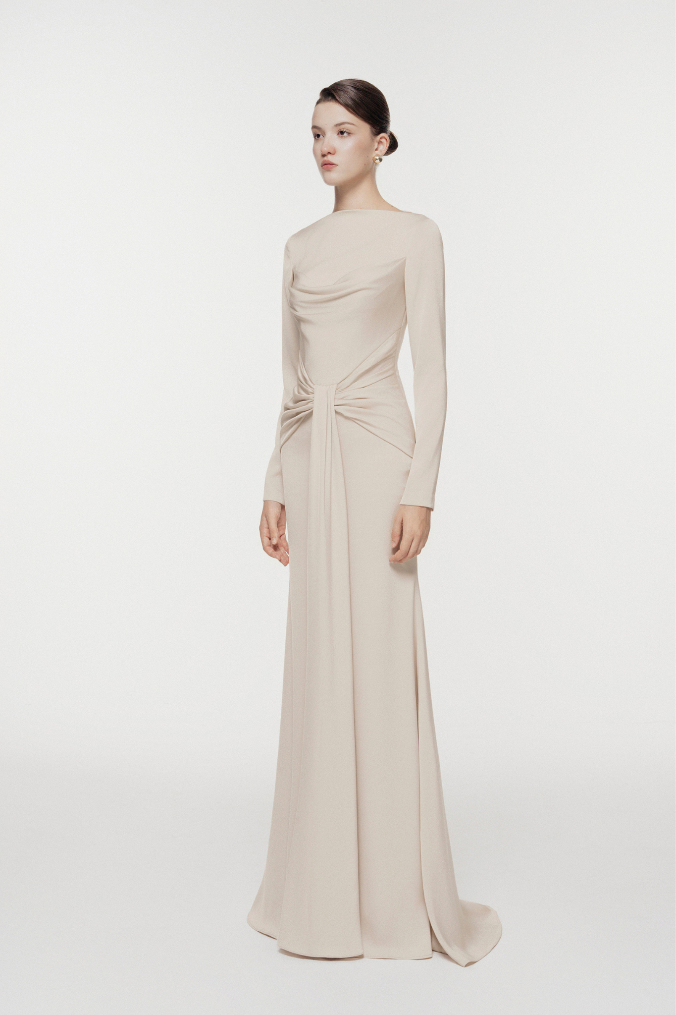 Symmetry Draped Evening Gown