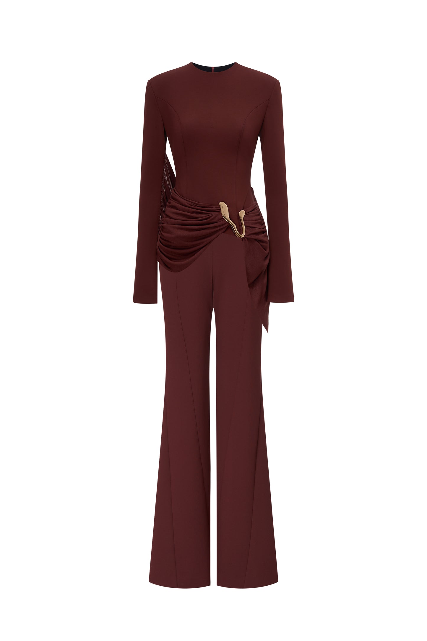 Asymmetric Lace-Panel Cape Set