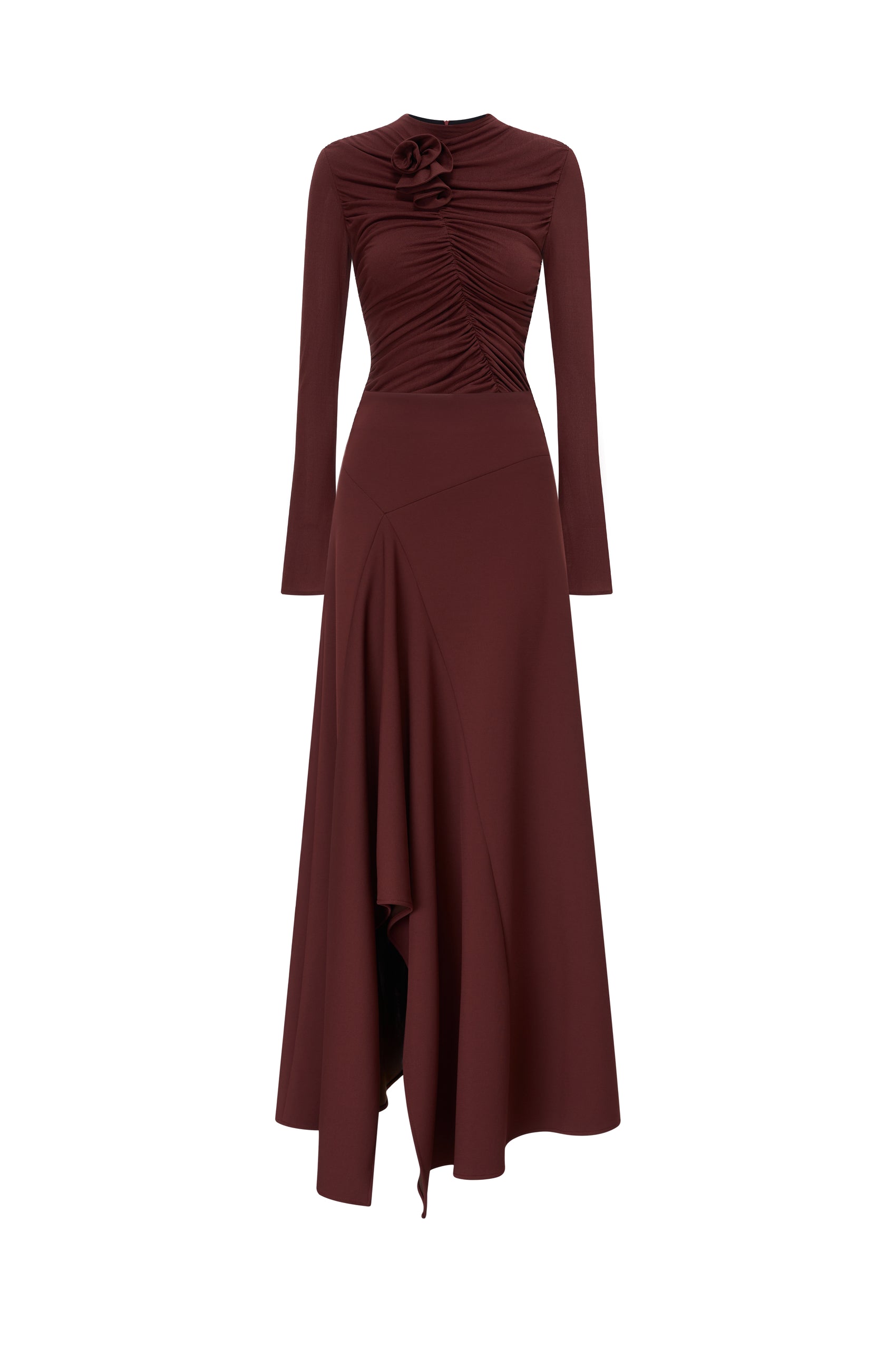 Rum Draped Set with 3D Floral