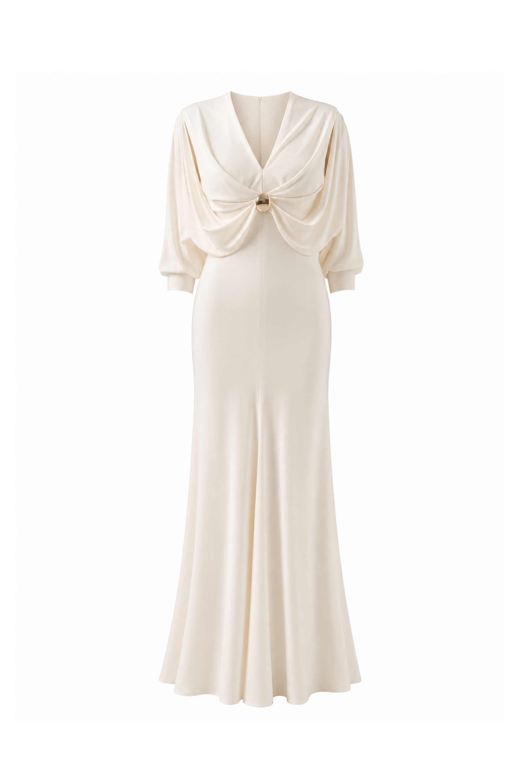 Hush Form Midi Dress in Cream