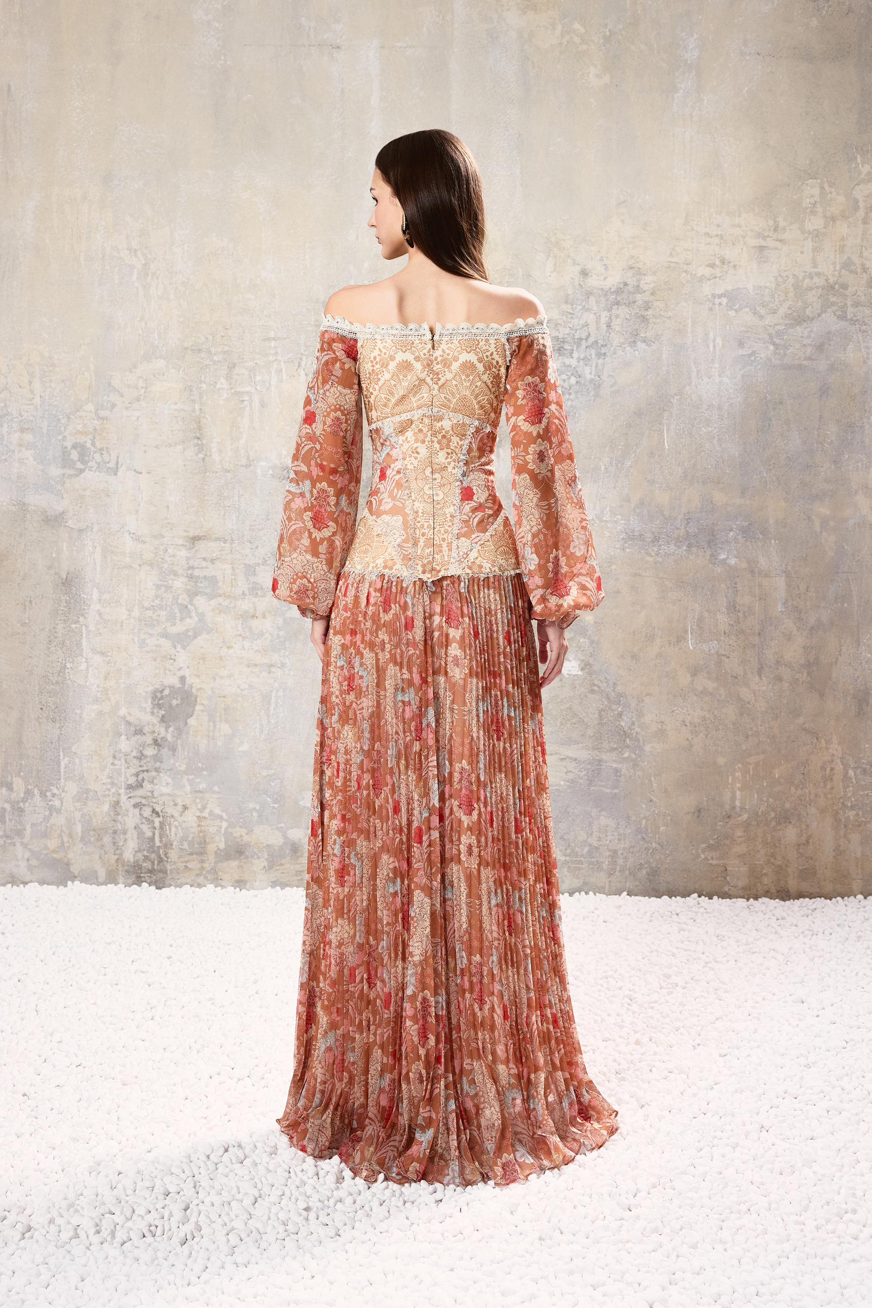 Off Shoulder Baroque Dress
