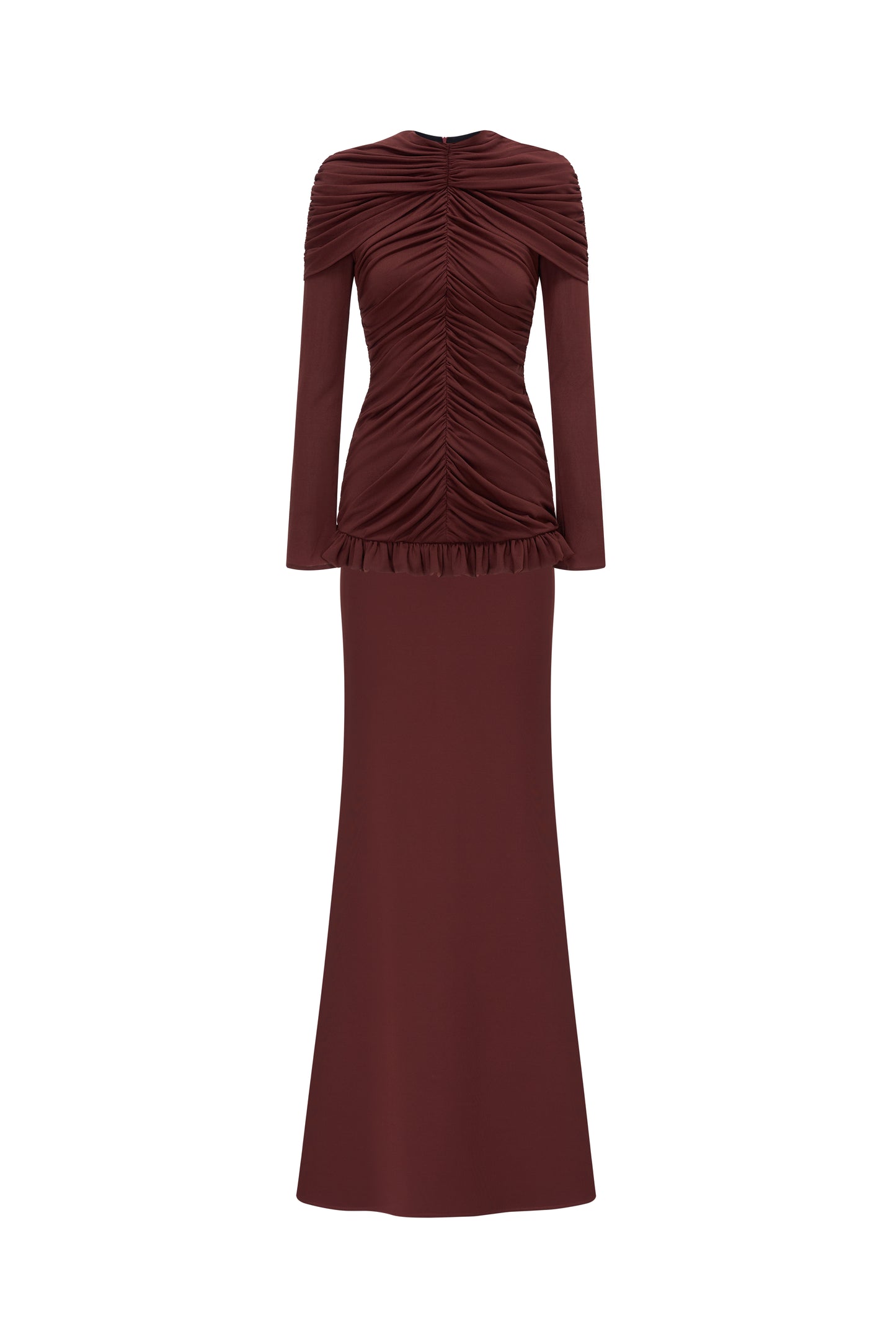Draped Vertical Peplum Cape Set