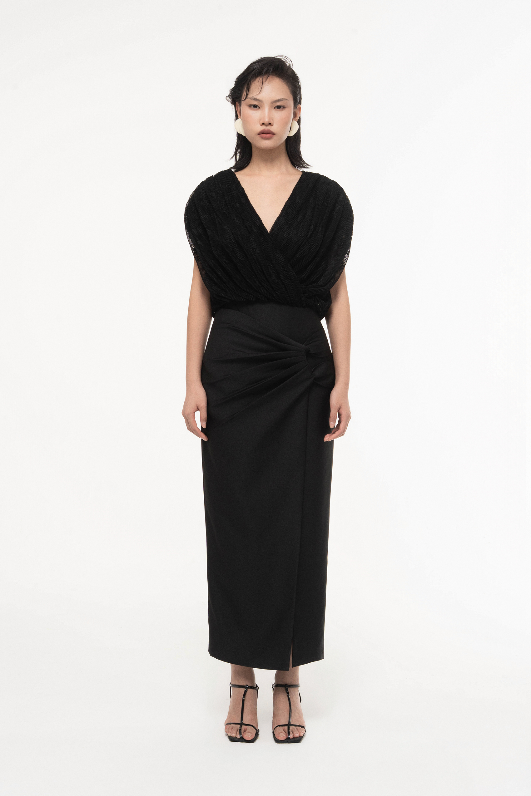 V-Neck Lace Pencil Dress
