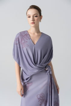 Amethyst Glow Fishtail Dress