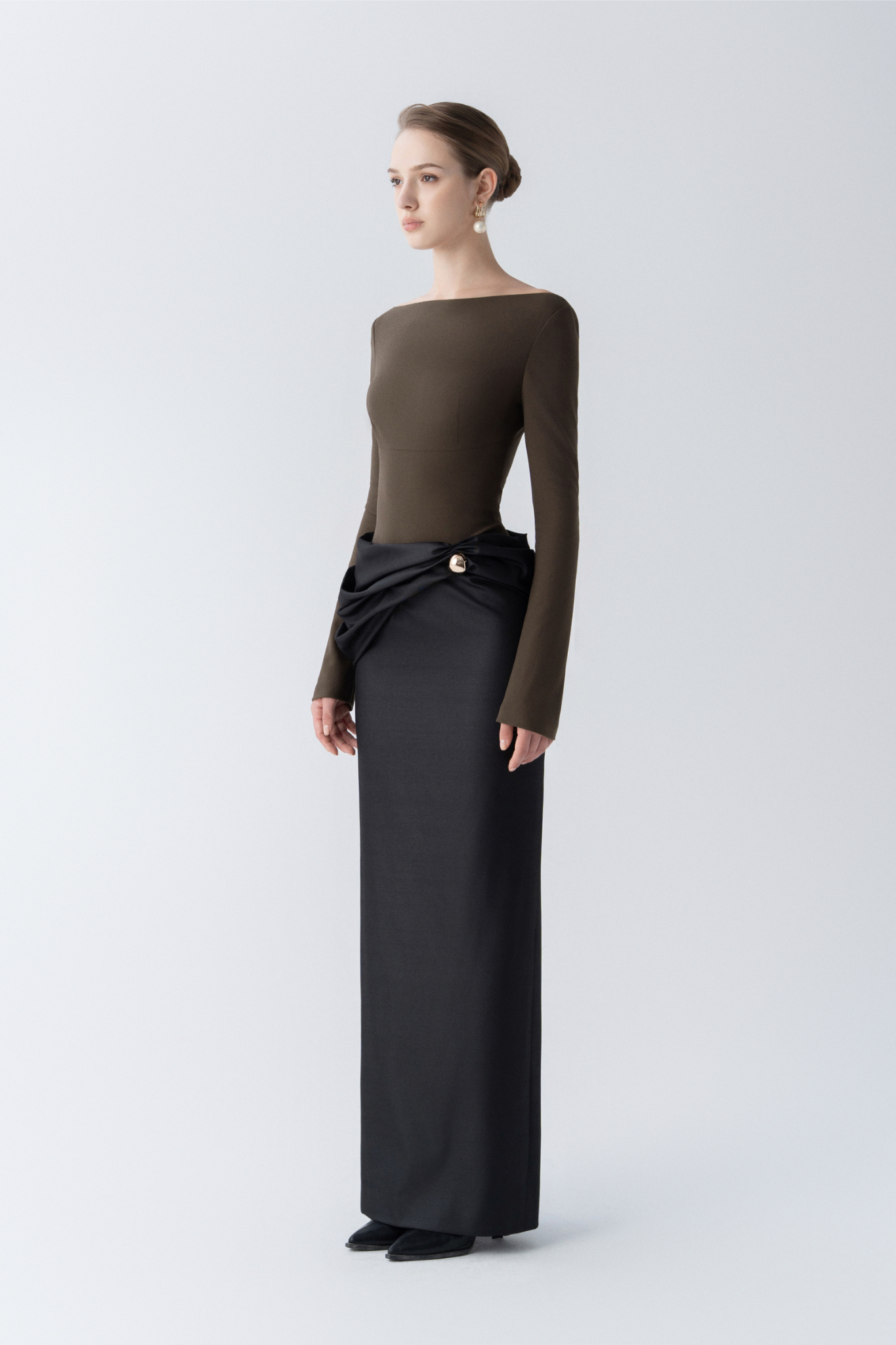 Lustre Knot Pencil Dress