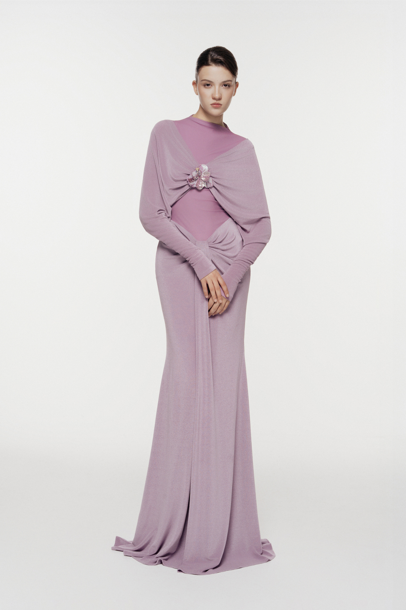 Stone-Embellished Mermaid Gown