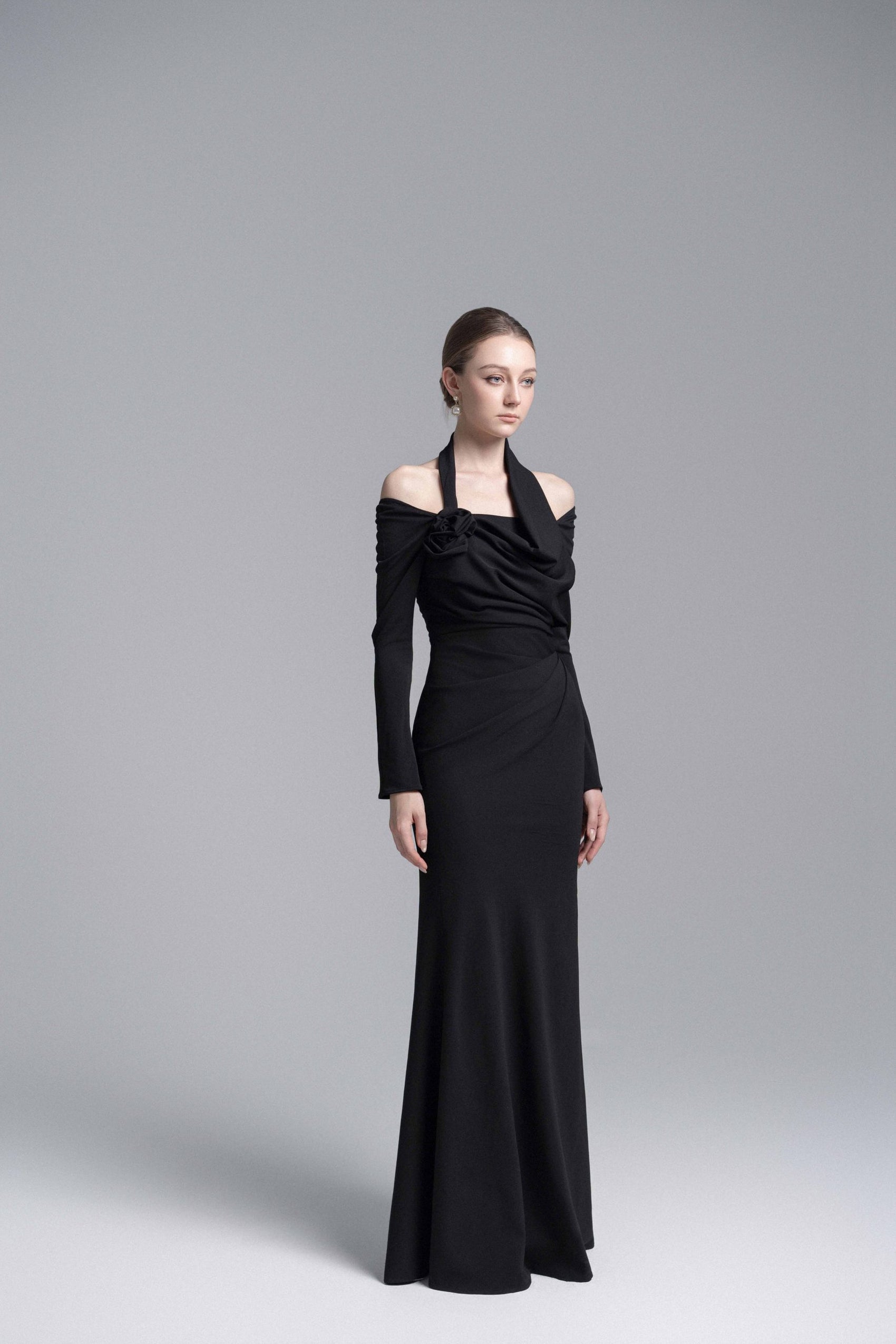 Seraphine Draped Floral Accent Dress image 1