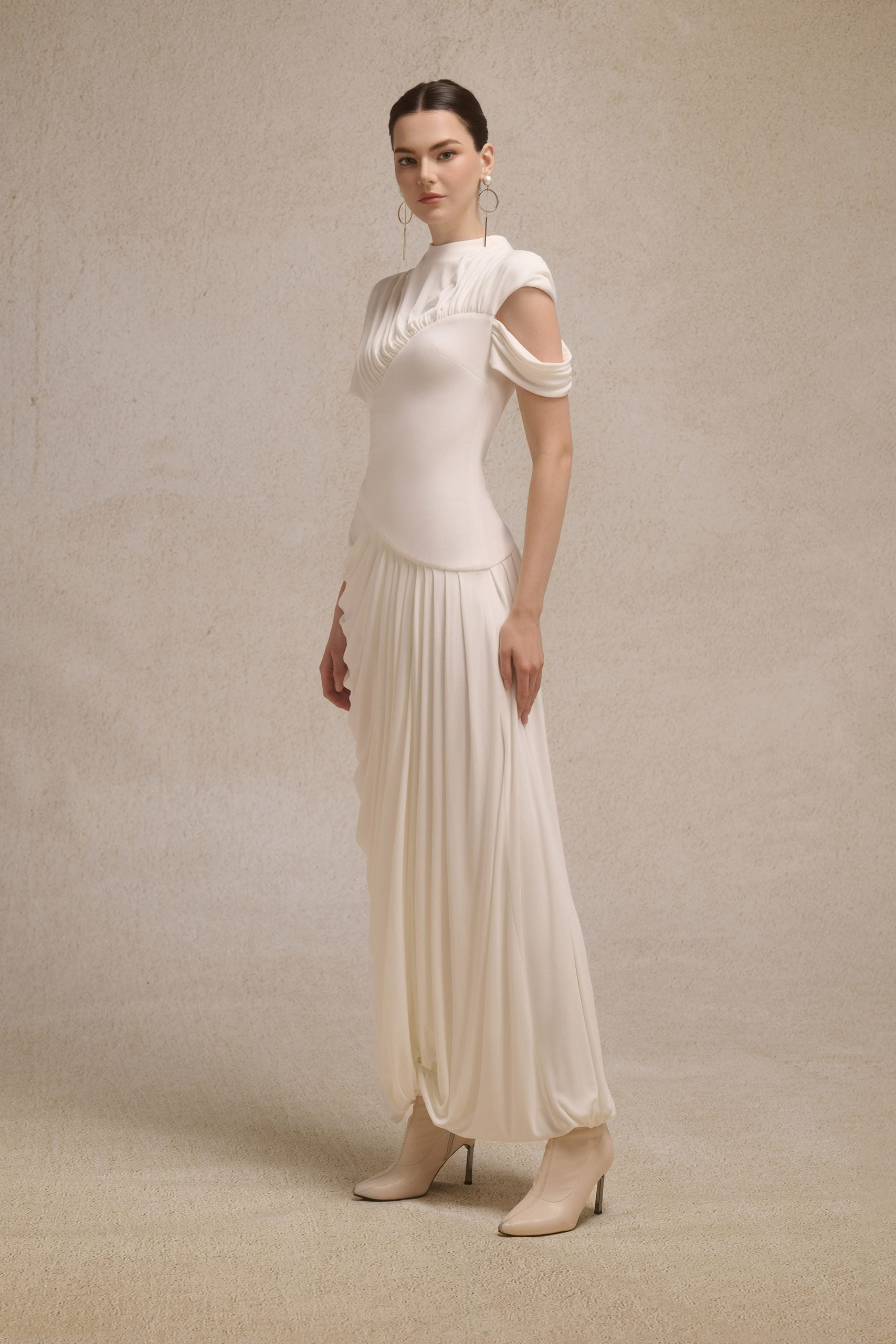 Eris Corset Dress in Light Cream image 2