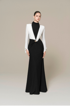 Twilight Cascade Midi Gown