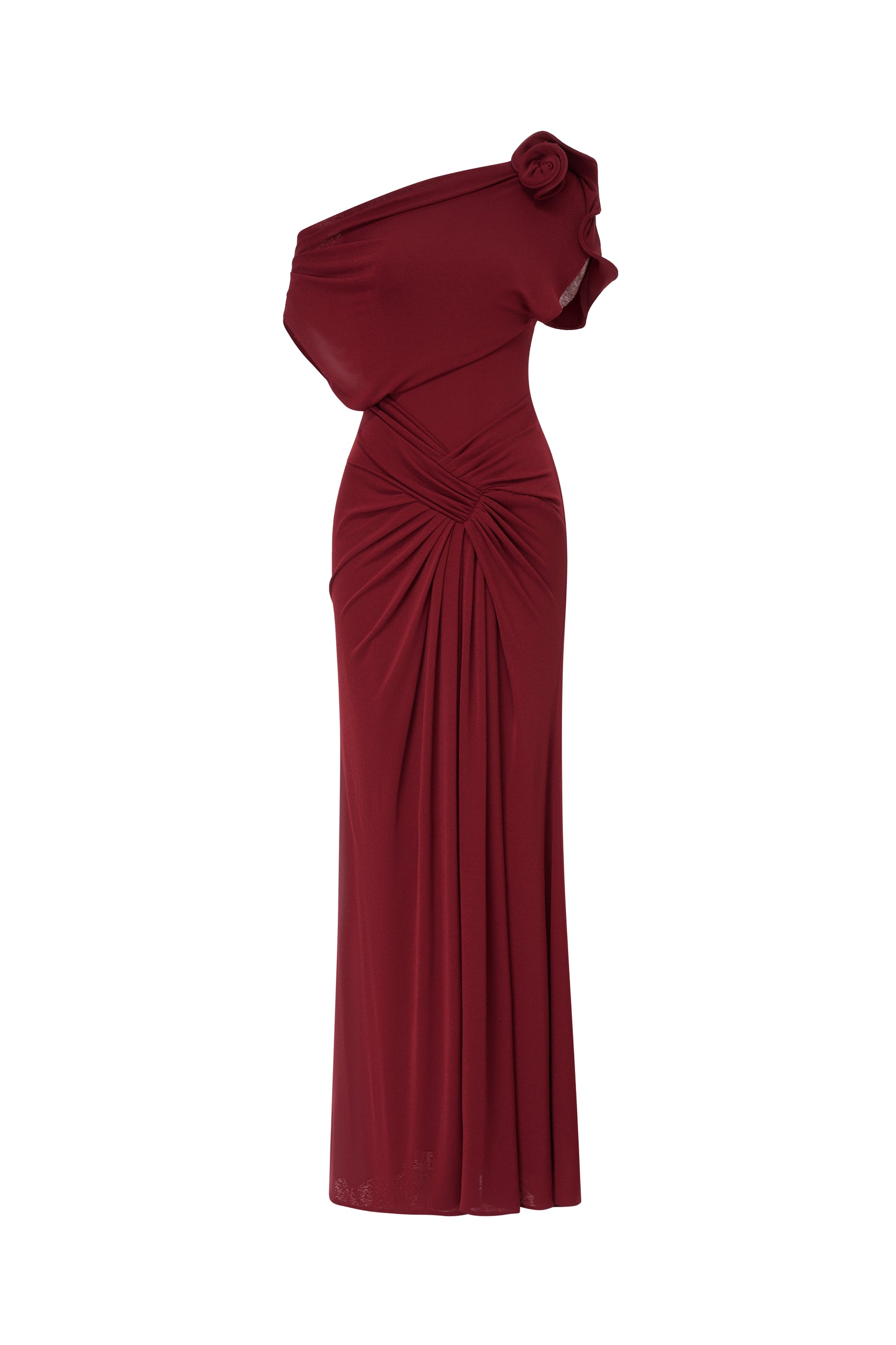 Orchid Drape Gown in Red