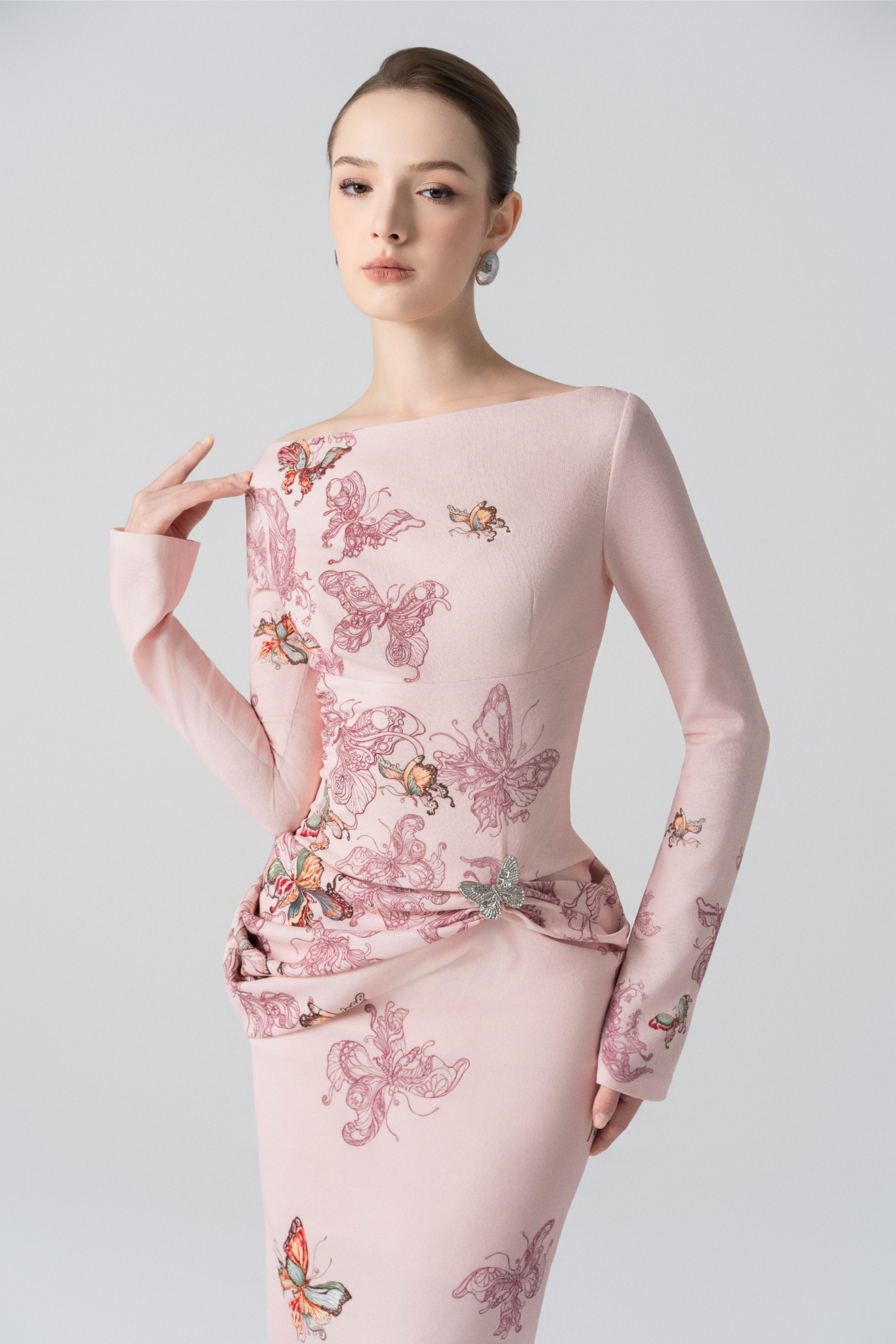 Butterfly Veil Pencil Dress