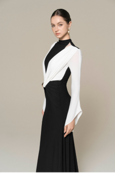 Twilight Cascade Midi Gown