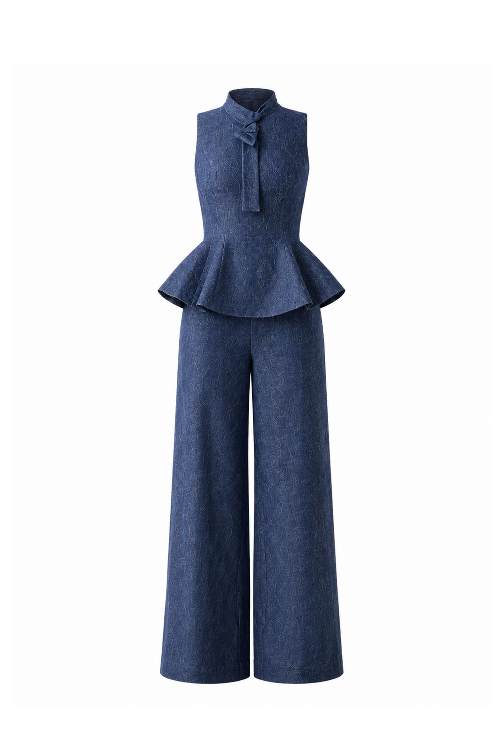 Floral Denim Set (Top & Trousers)