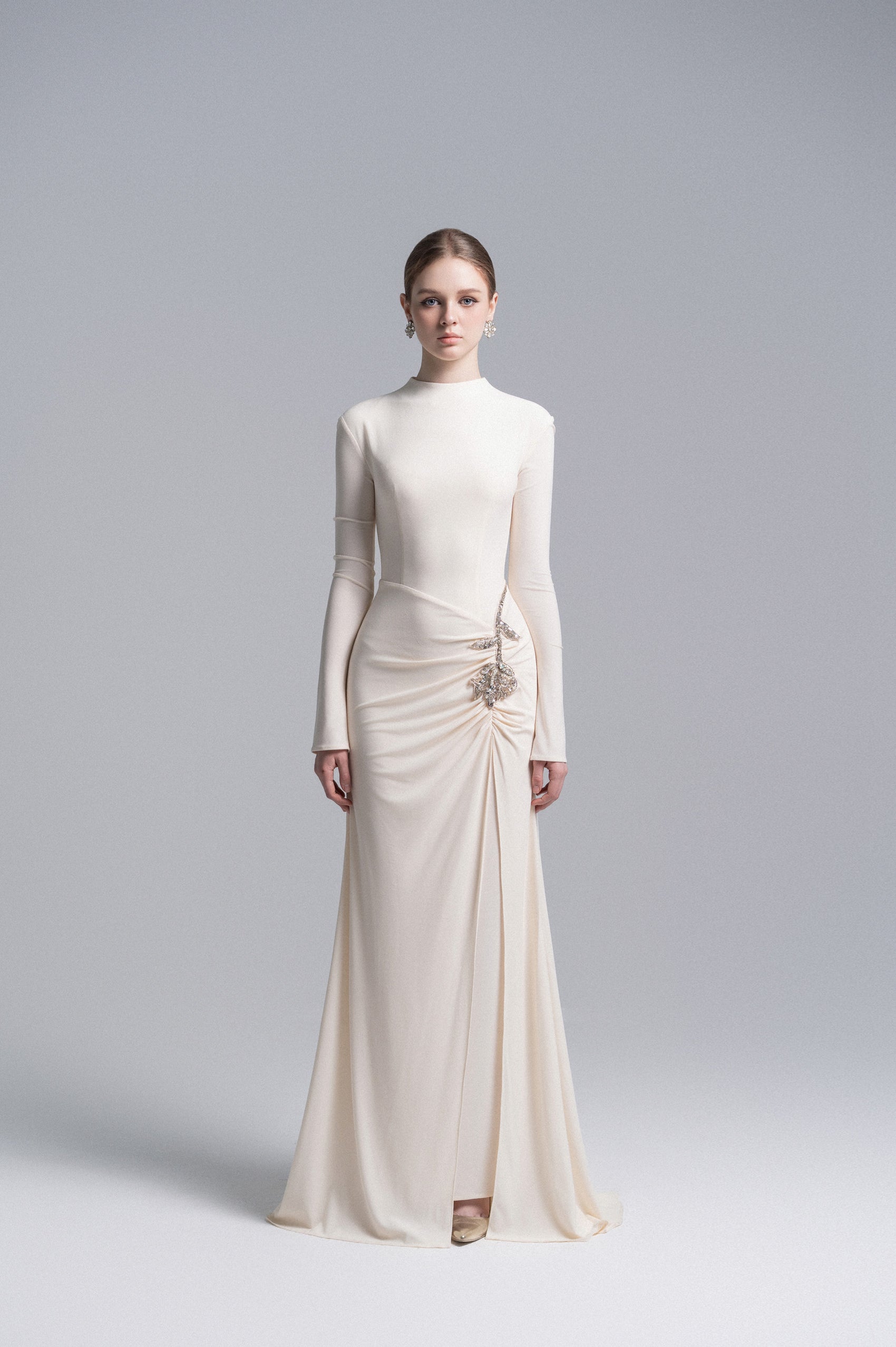 Elysian Bodice Mermaid Dress in Cream image 0