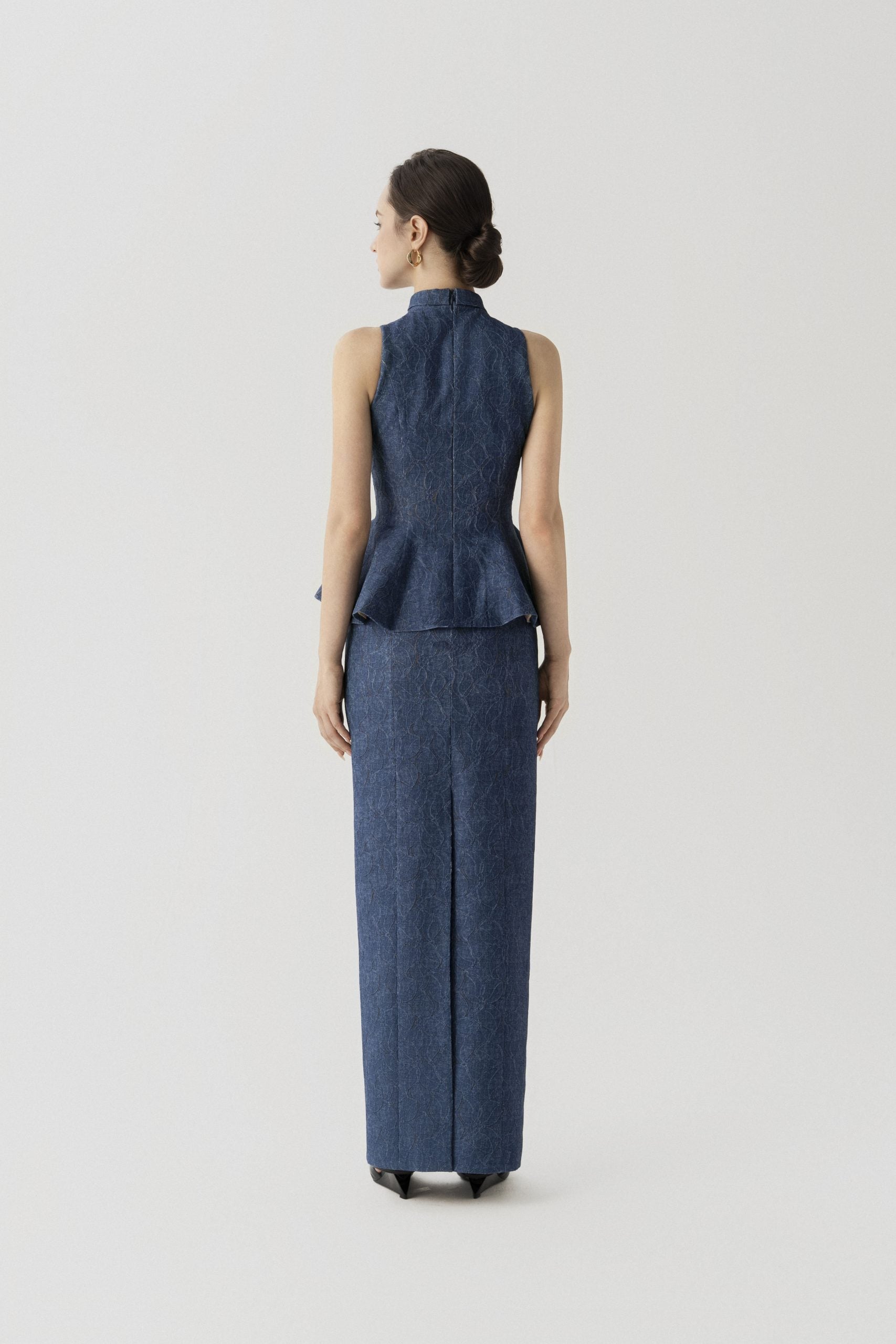 Floral Denim Set (Top & Skirt) image 2