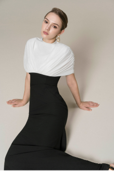 Nocturne Monochrome Gown