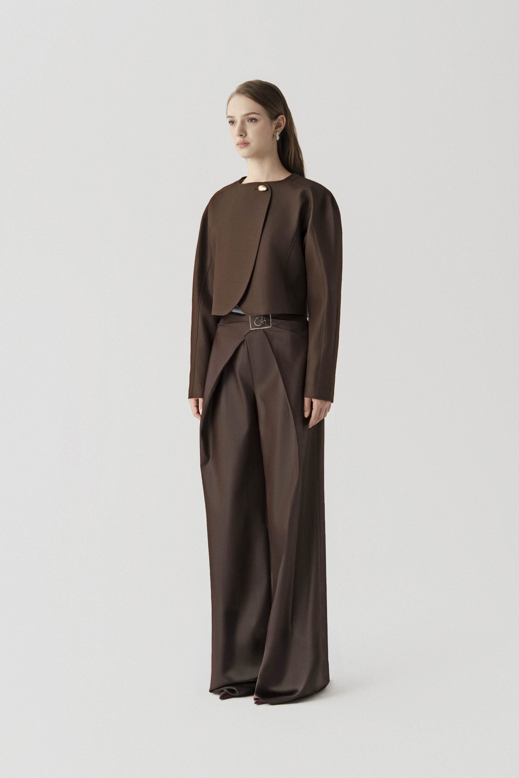 Solstice Cropped Jacket in Chicory Coffee image 1