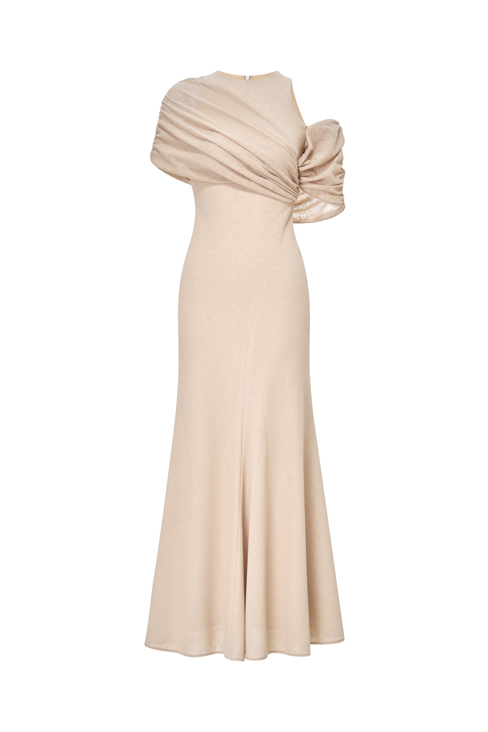 One-Shoulder Draped Mermaid Dress