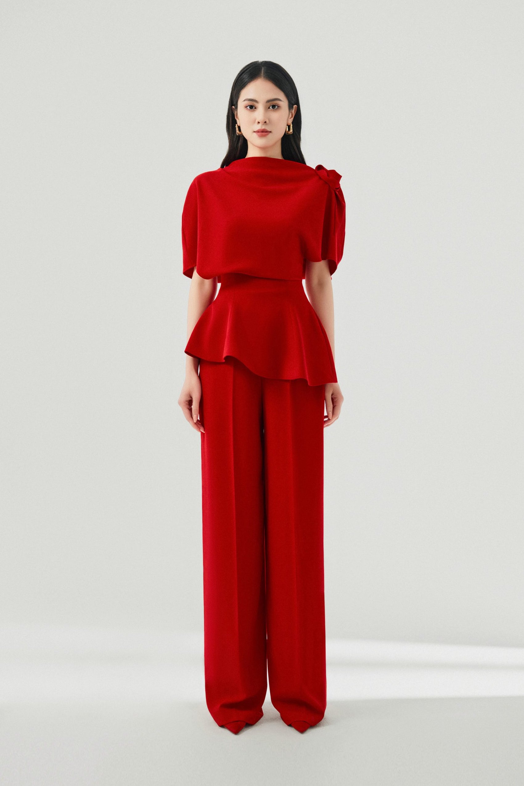 Ellie Peplum Set Design with Trousers