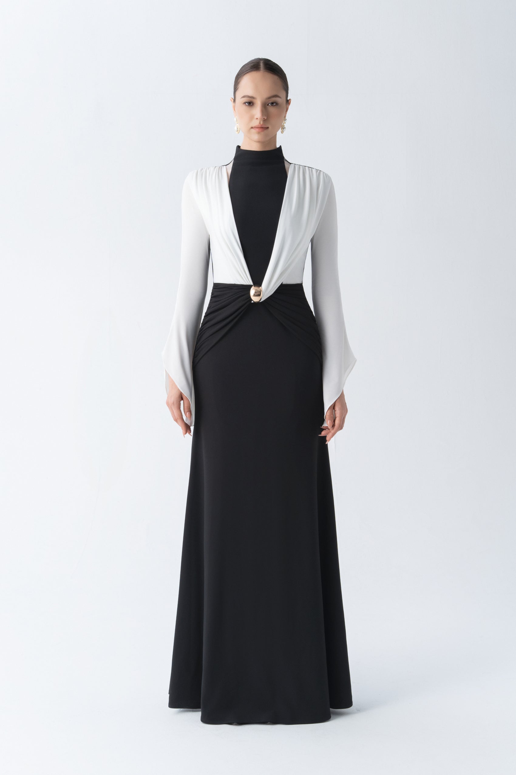 Twilight Cascade Midi Gown