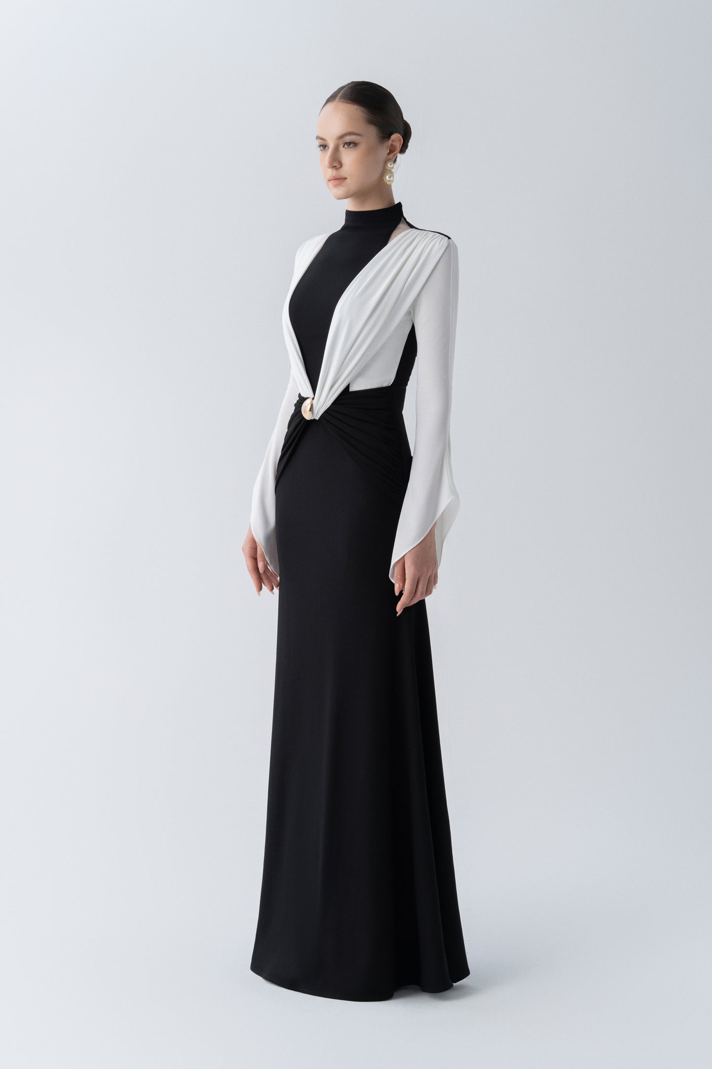 Twilight Cascade Midi Gown