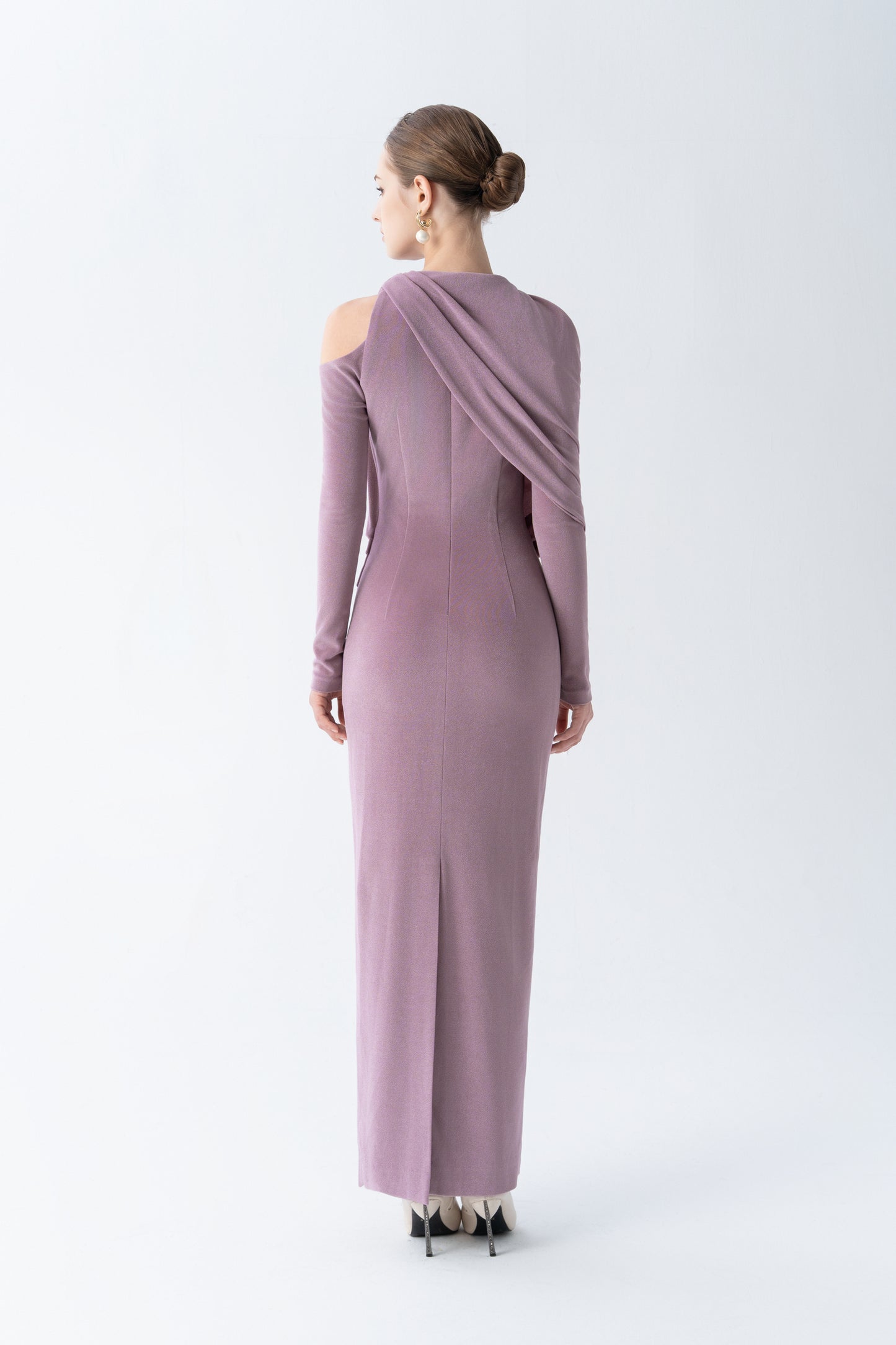 Asymmetry Whisper Midi Dress