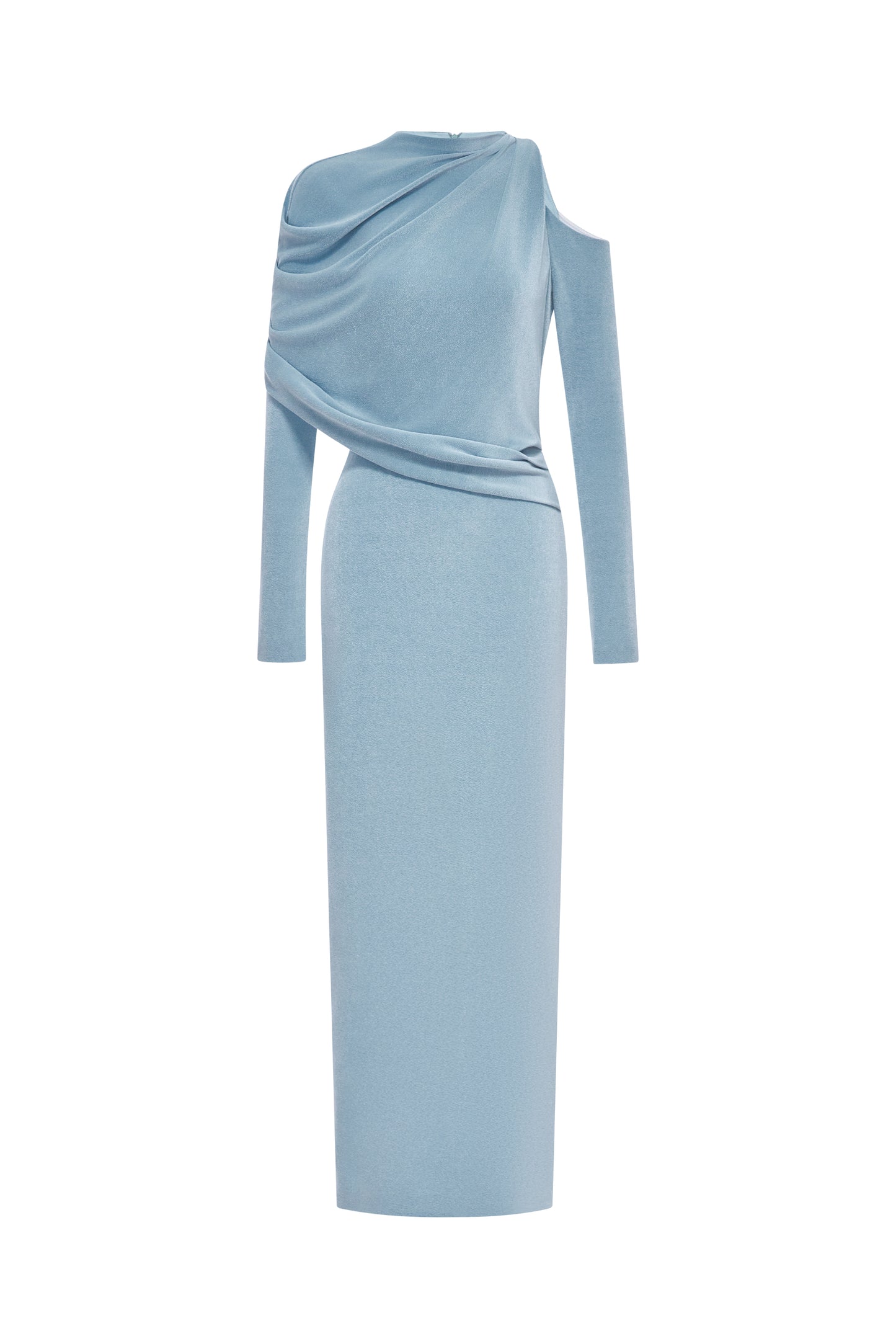 Asymmetry Whisper Midi Dress