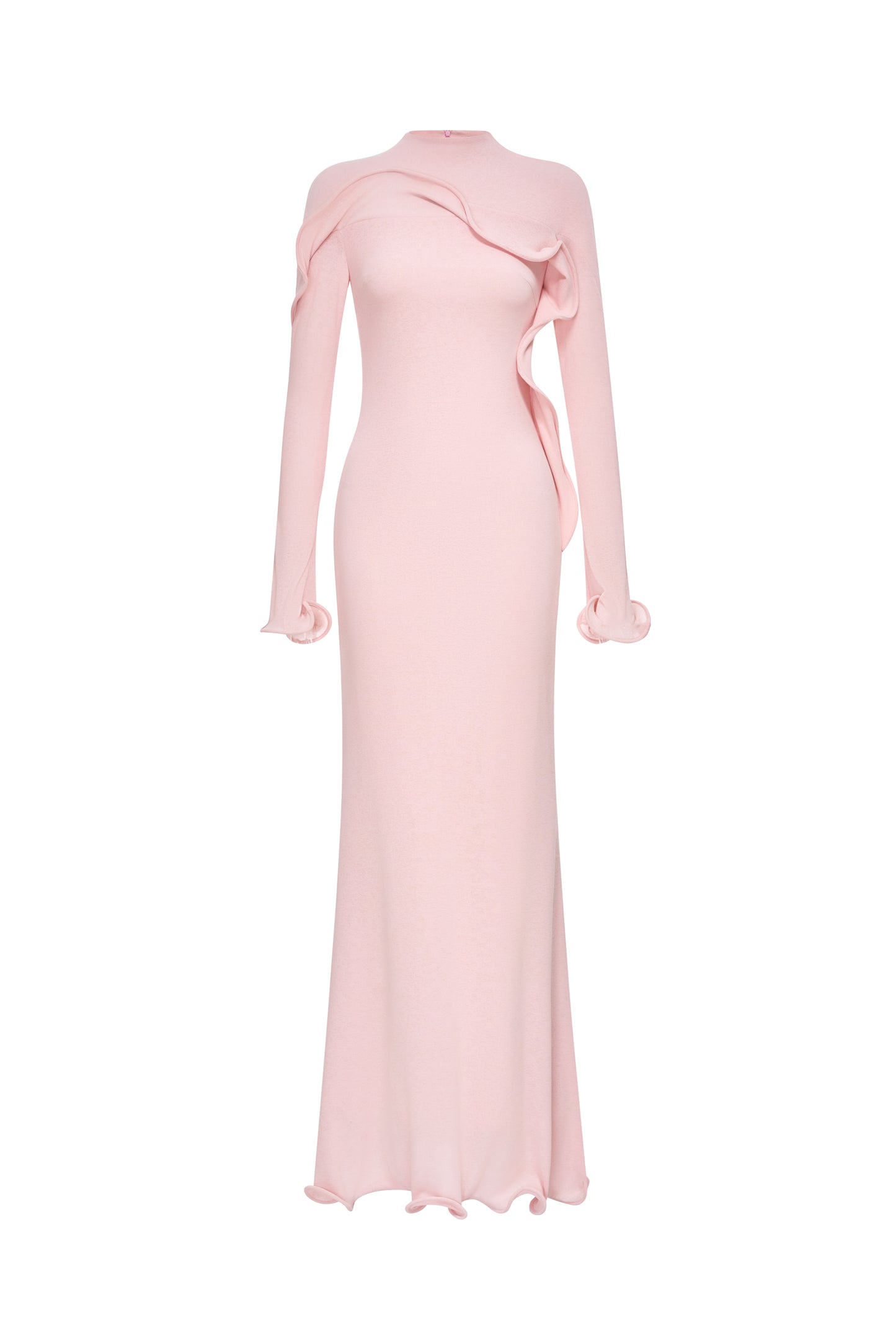 Cascade Ruffle Midi Dress
