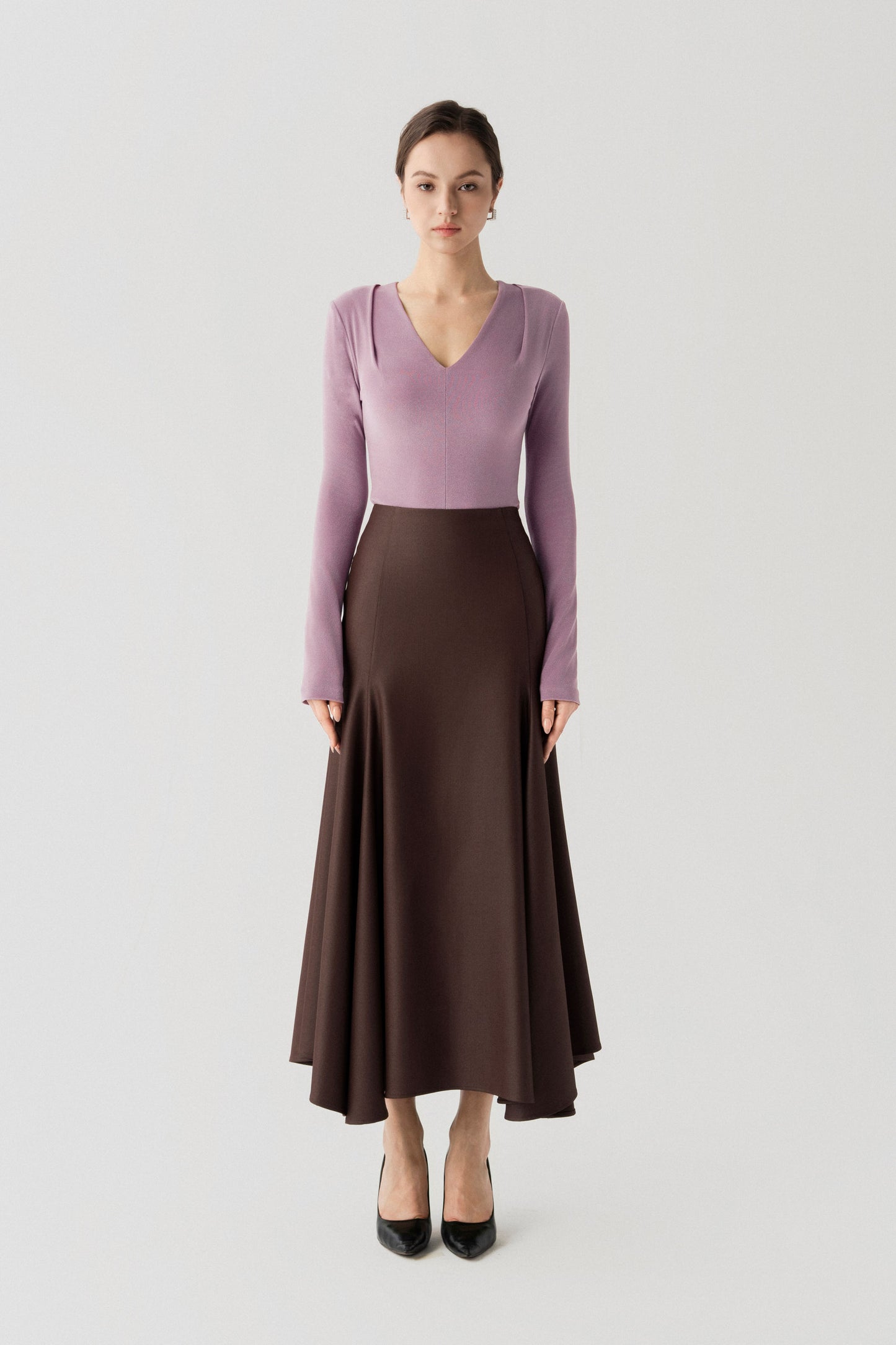 Double Knit Crepe Set with Skirt