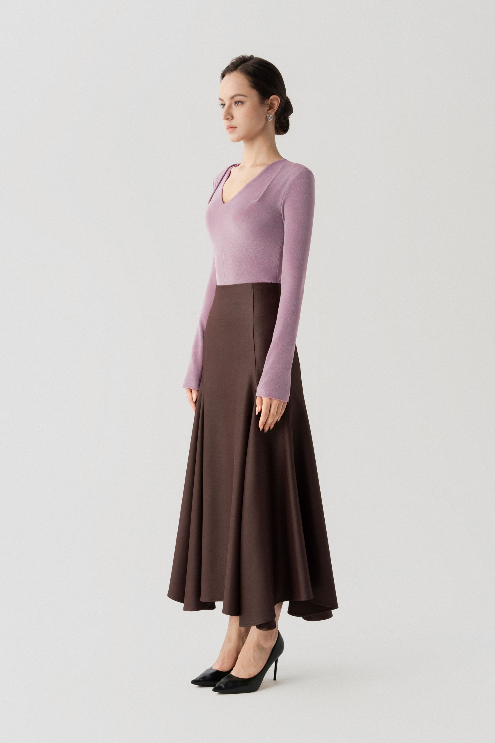 Double Knit Crepe Set with Skirt