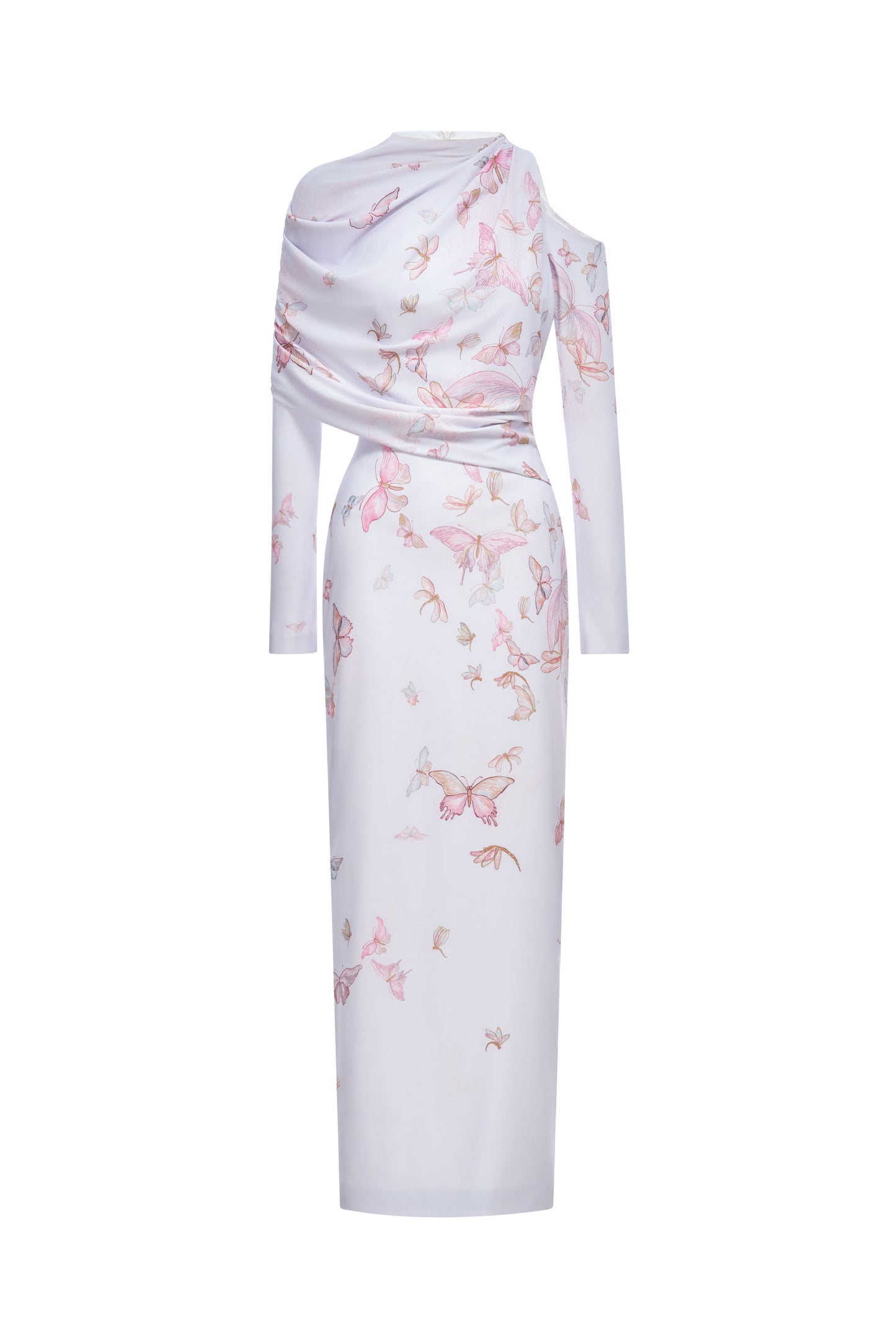Misty Lilac Negligee Pencil Dress