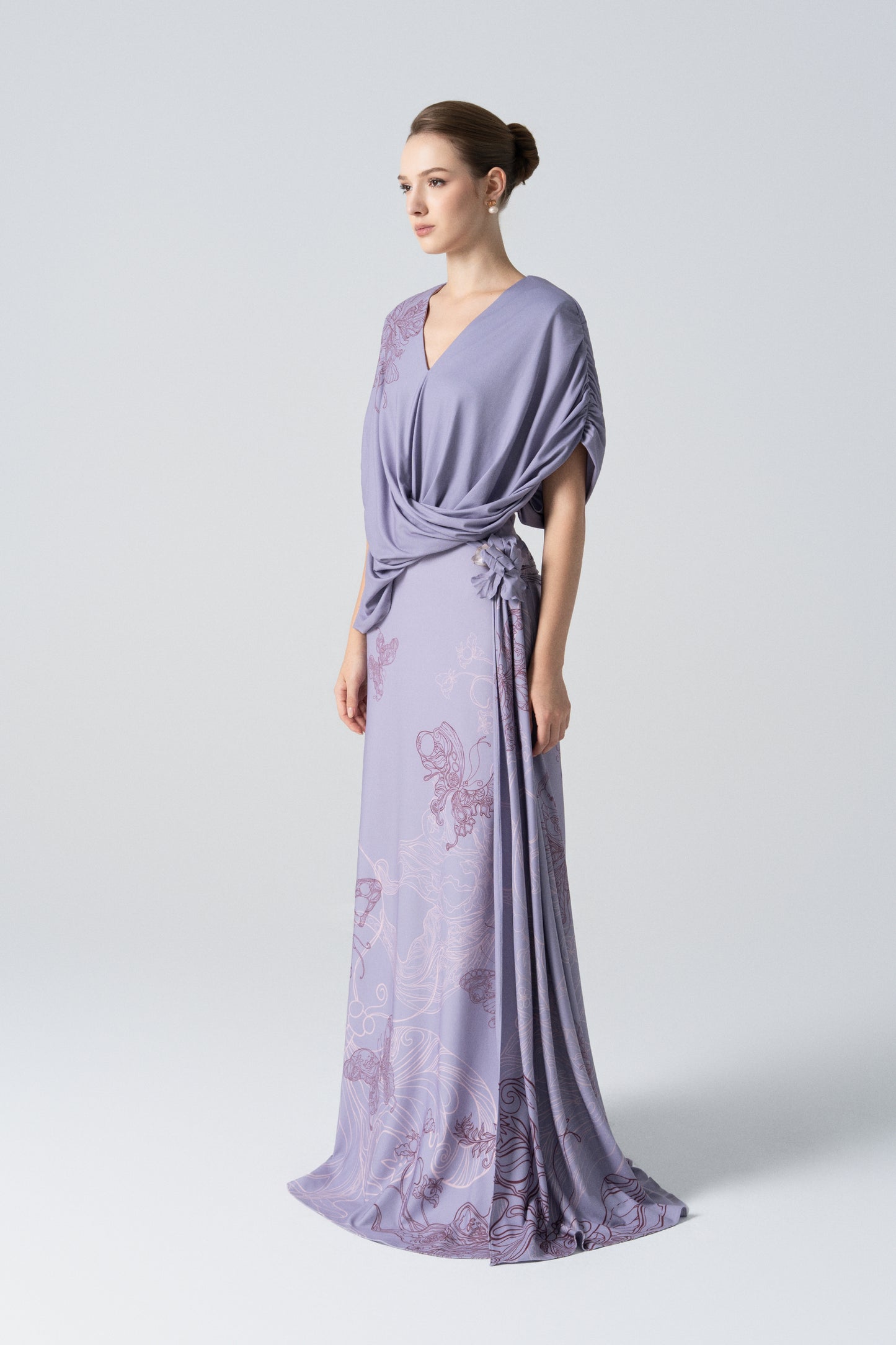Amethyst Glow Fishtail Dress