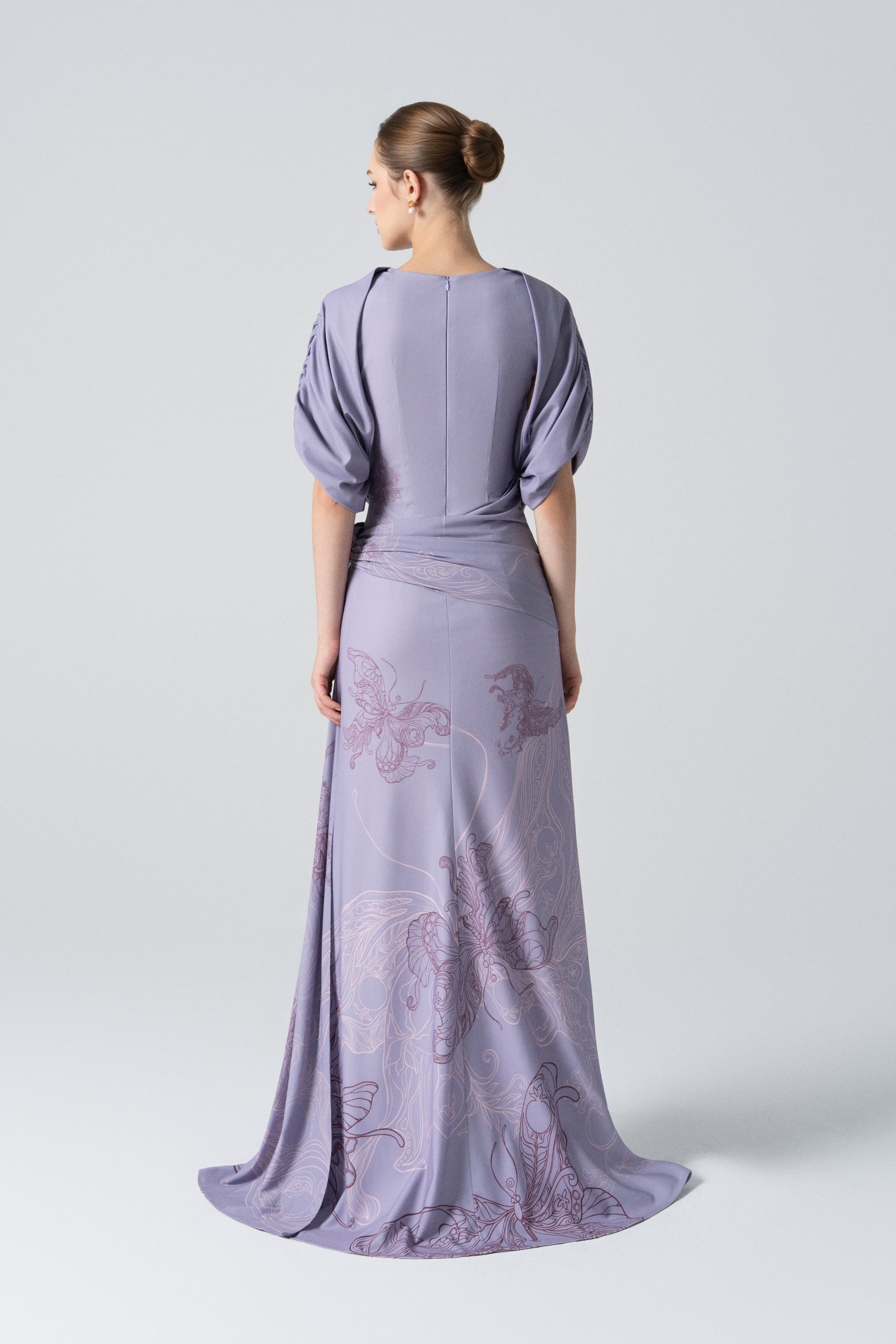 Amethyst Glow Fishtail Dress