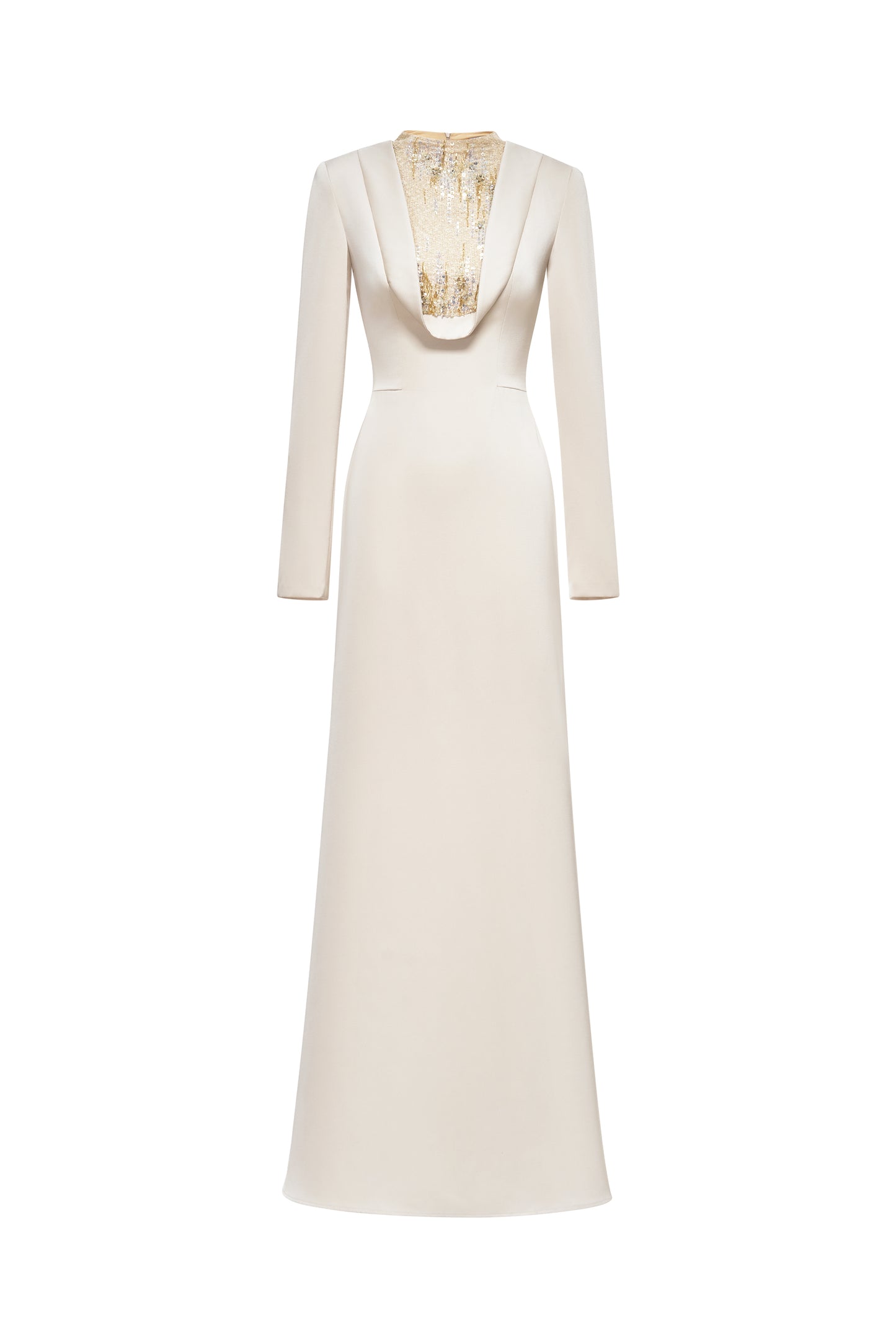 Crystal Mesh Fishtail Gown