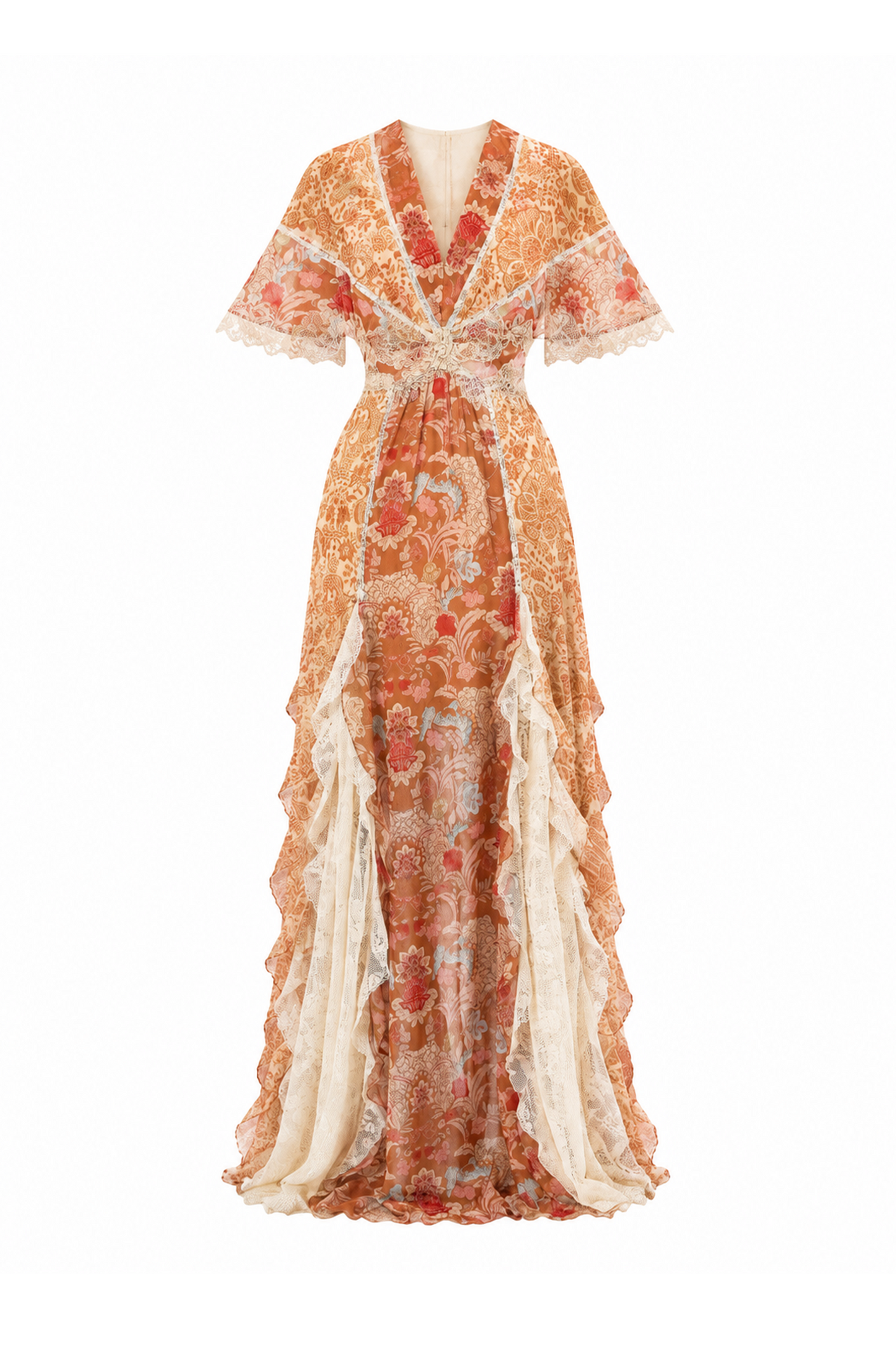 Baroque Lace Maxi Dress