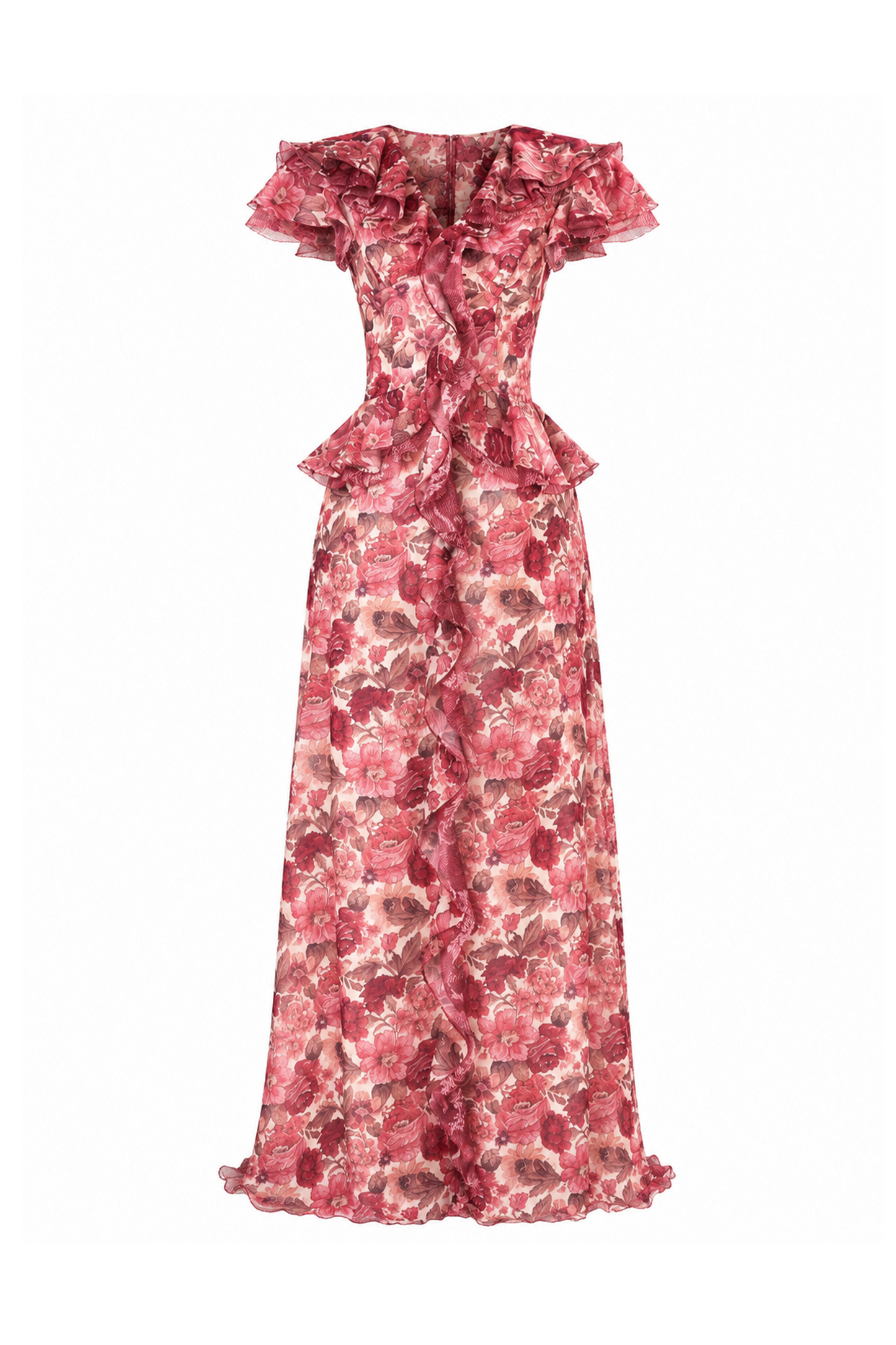 Floral Ruffle Maxi Dress