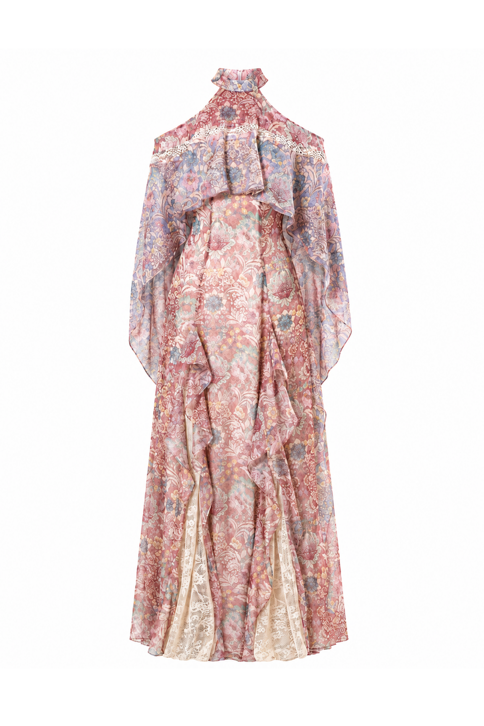 Baroque Halter Maxi Dress