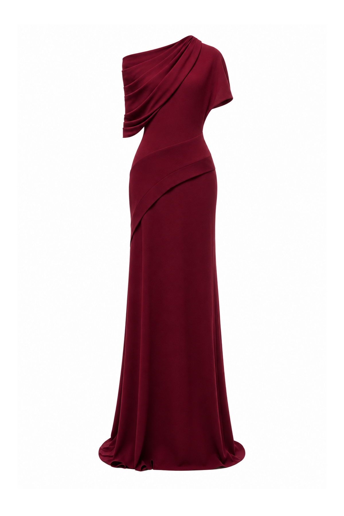 One-Shoulder Draped Maxi Dress