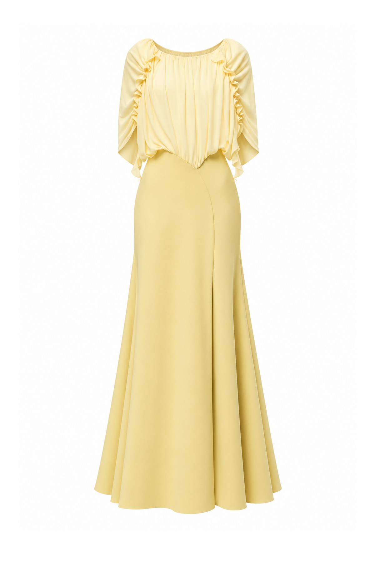 Ruffle Draped Maxi Dress