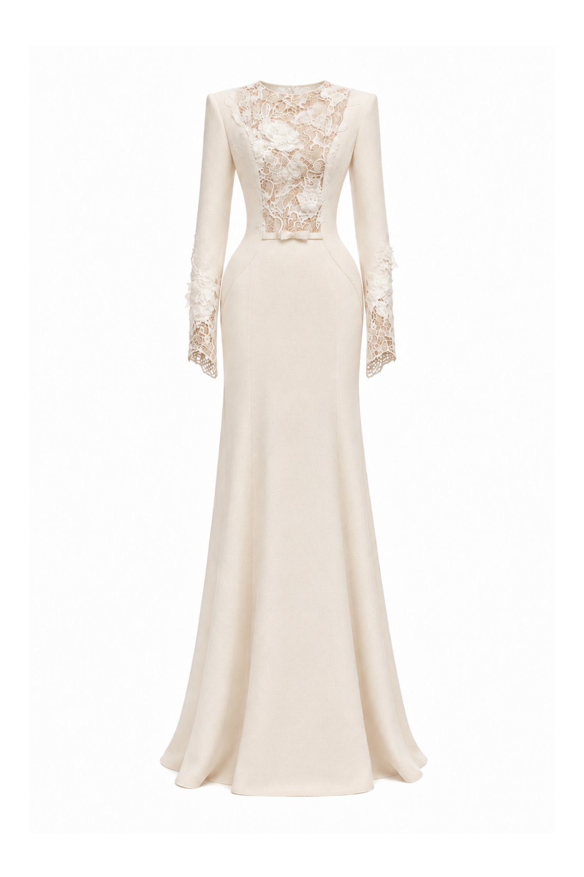 High-Neck Lace Dress