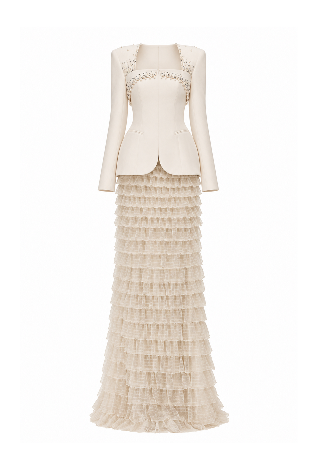 Embellished Square Neck Set Design