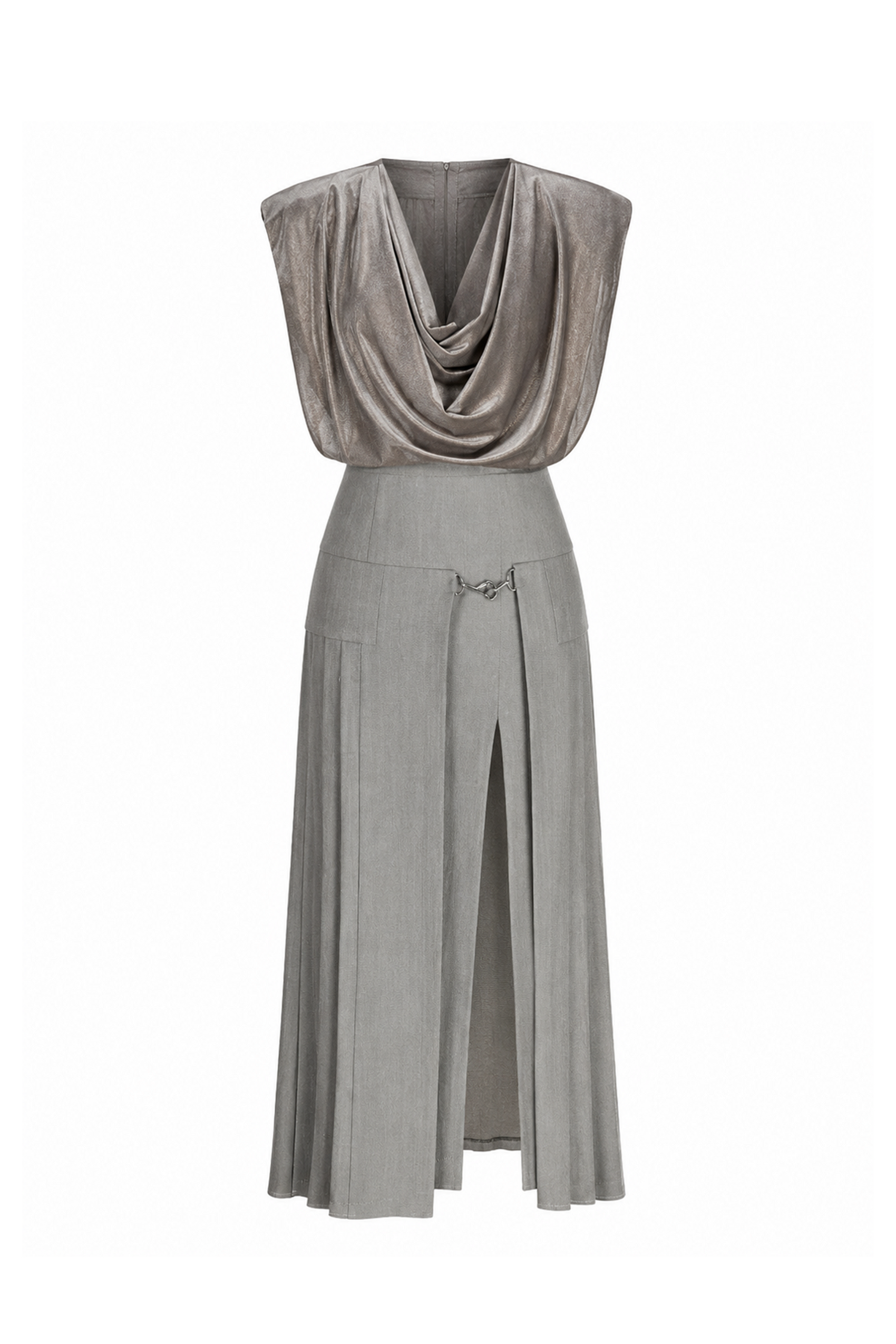 Naficy Draped Neckline Dress
